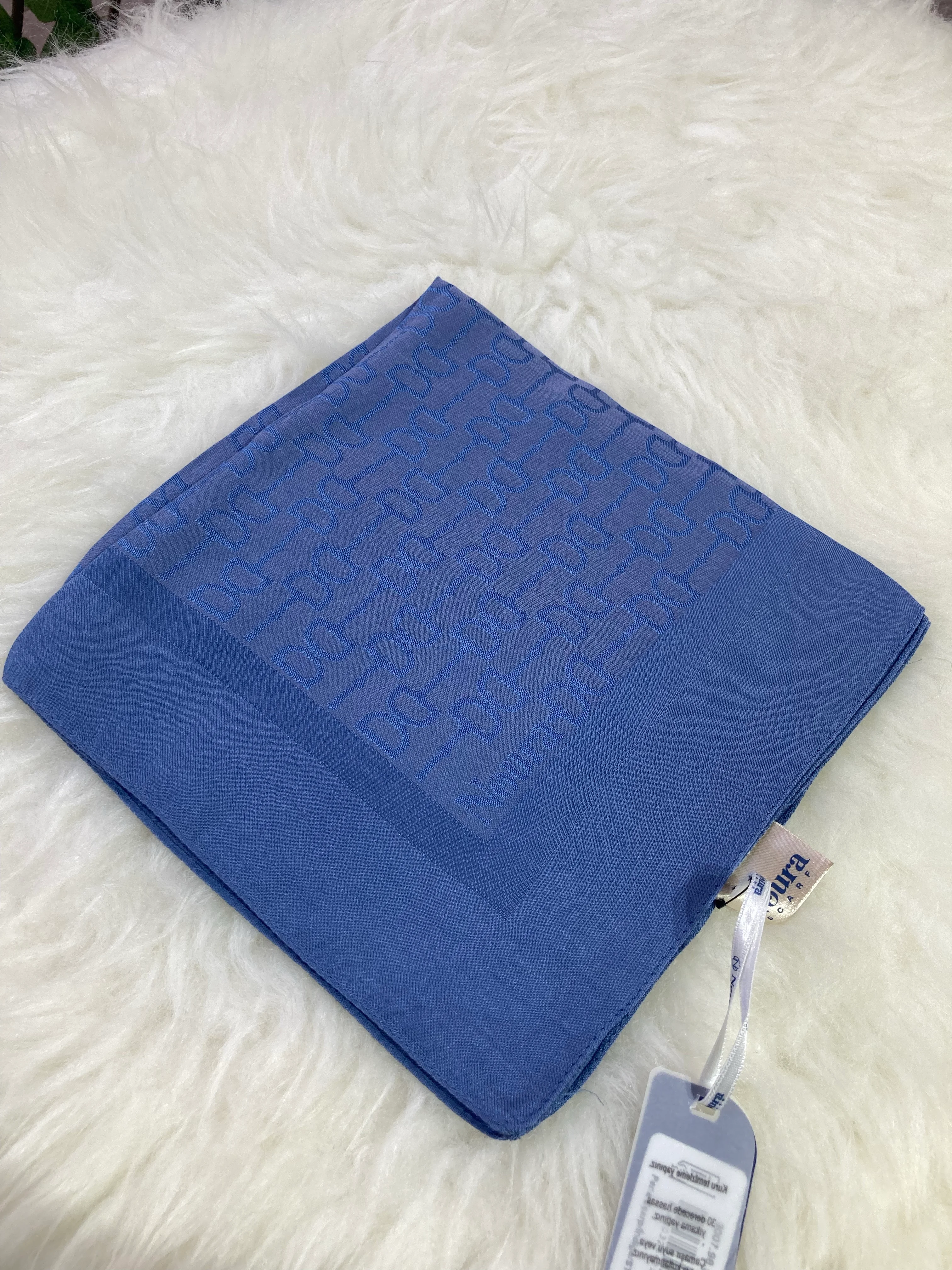 Kelepçe Naia Pamuk Eşarp İndigo