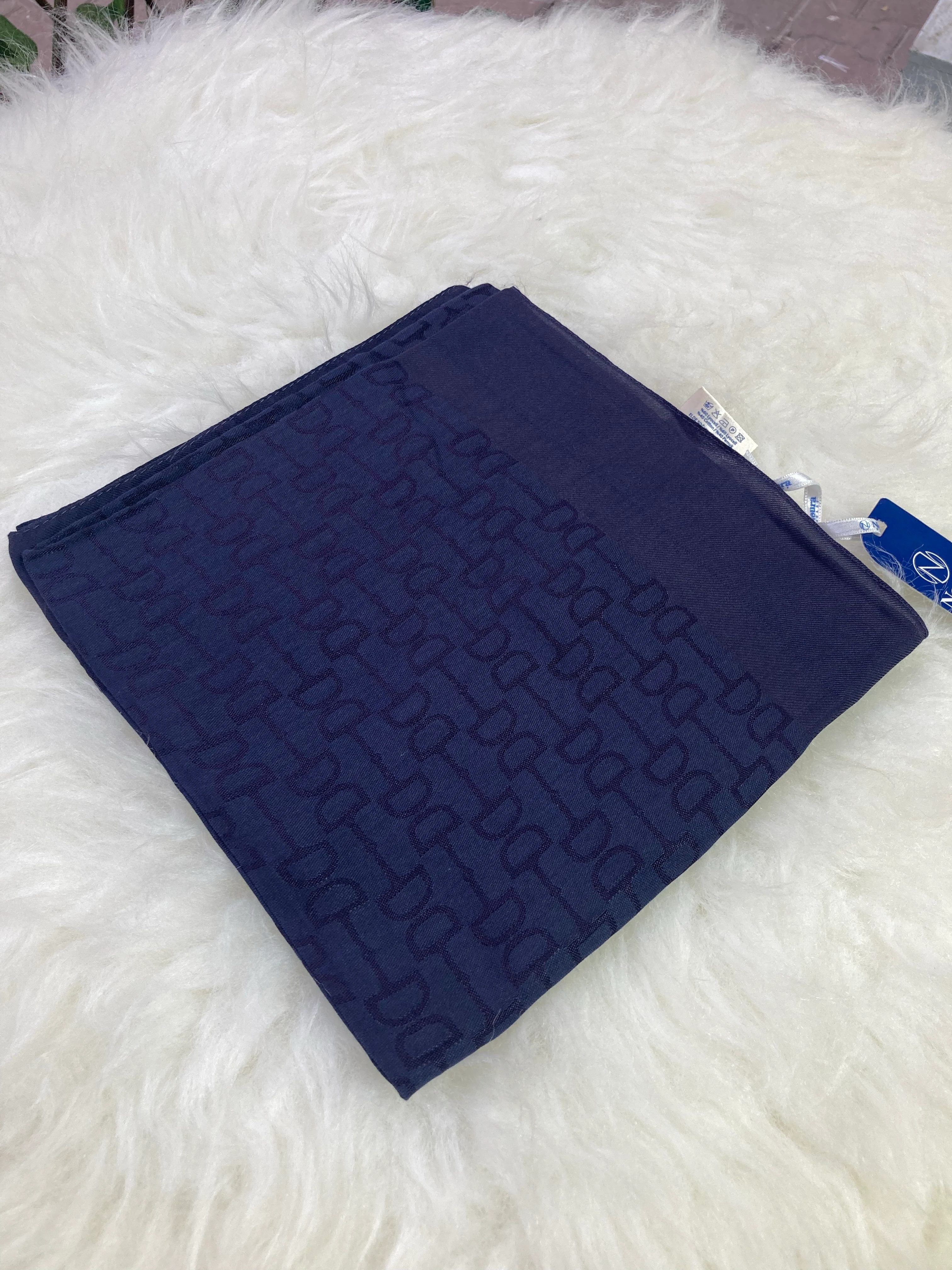 Kelepçe Naia Pamuk Eşarp Lacivert