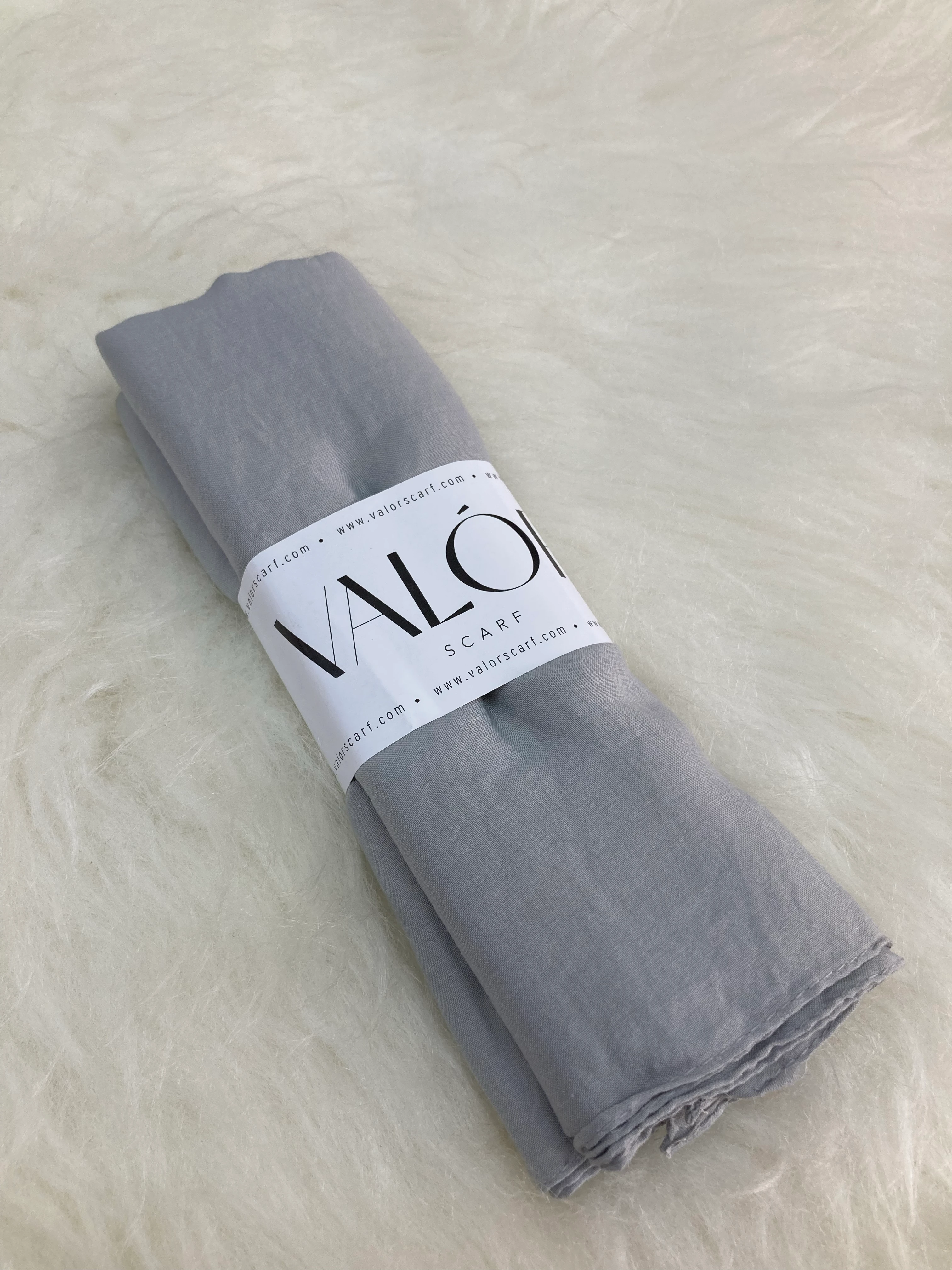 Pamuk Kraş Şal Gümüş Gri