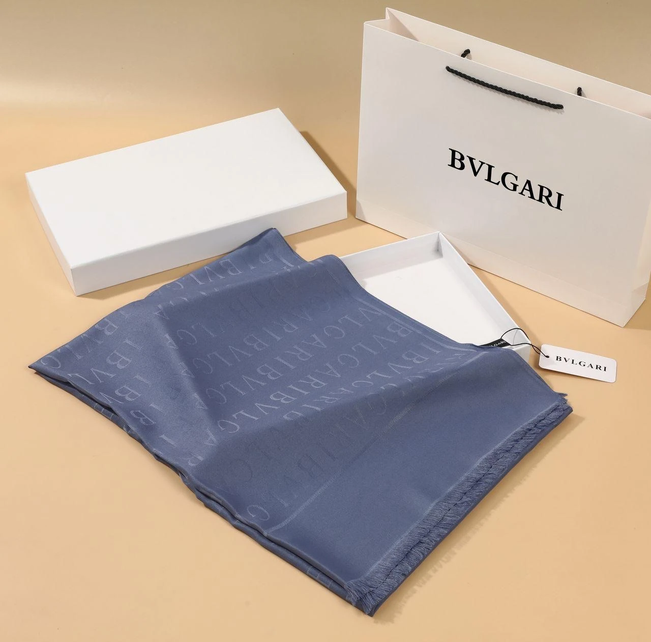 Bvlgr Pamuk İpek Şal Mavi