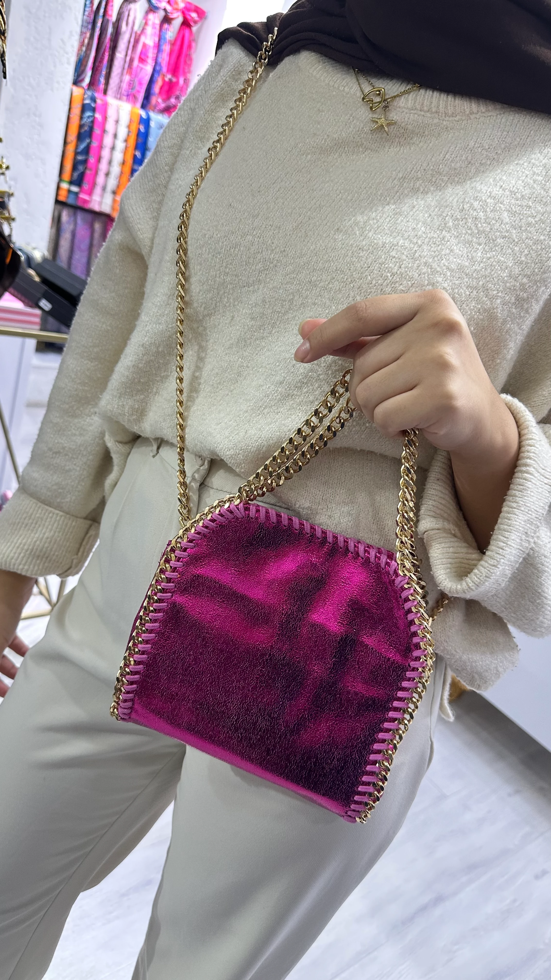 STLLA A+ Kalite Çanta Fuşya 