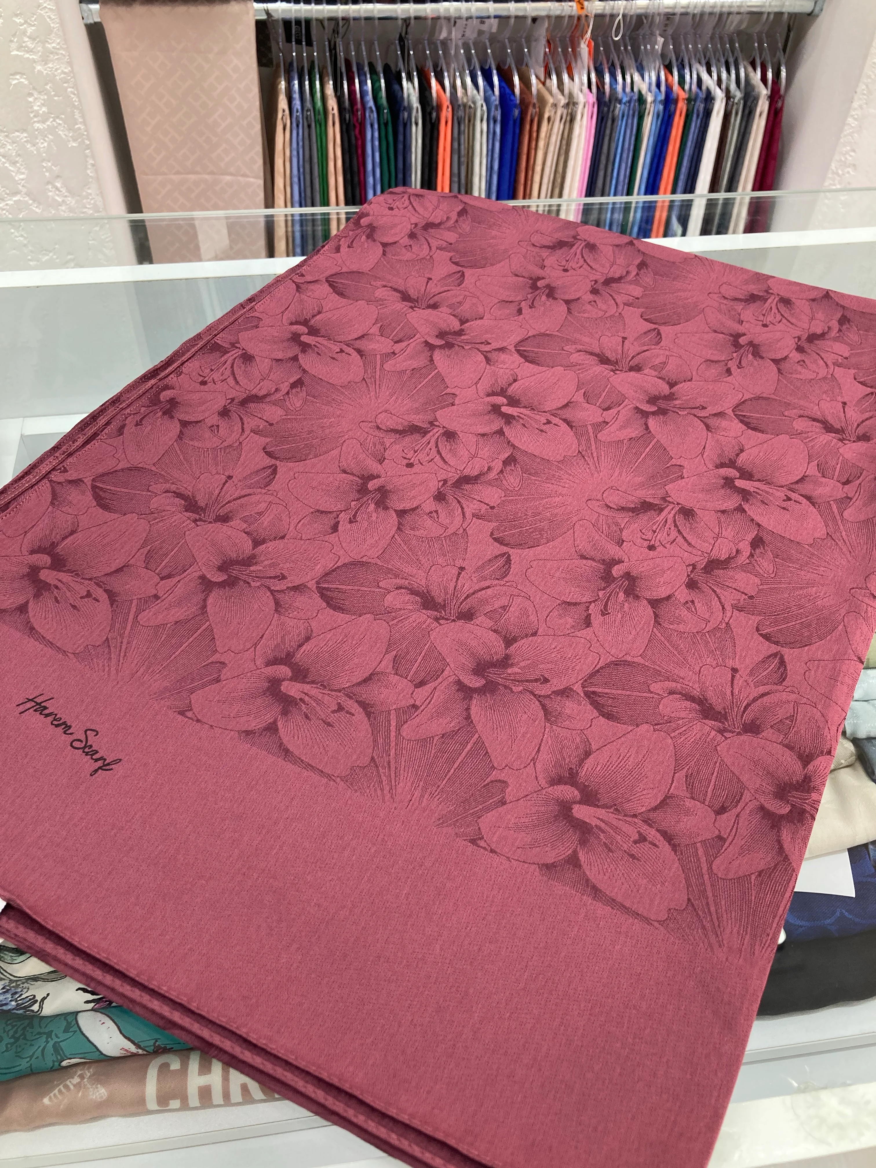 Gold Derin Viskon Şal Vişne