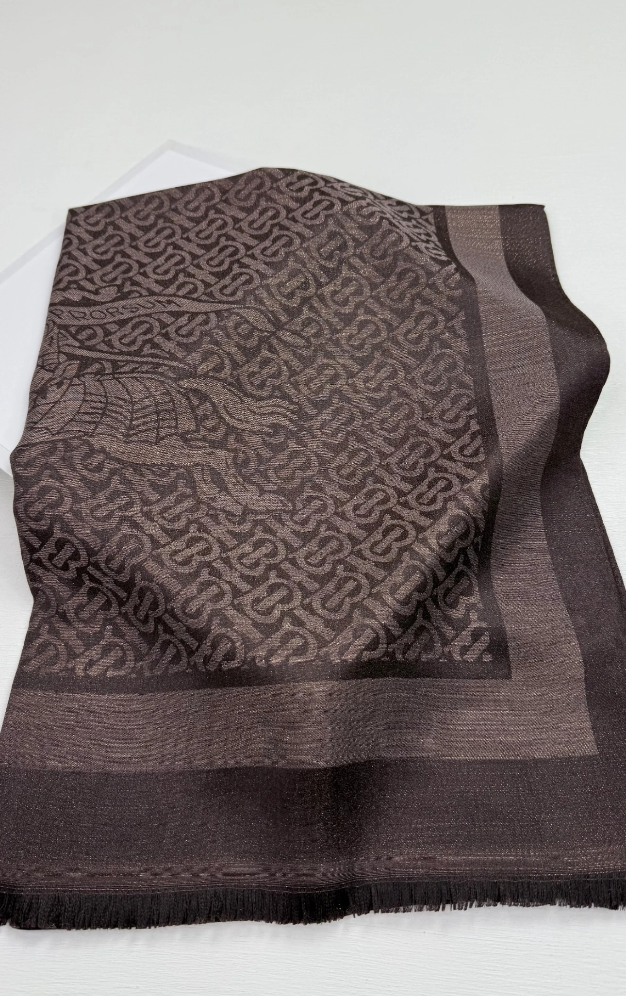 B Simli İpek Şal Acı Kahve