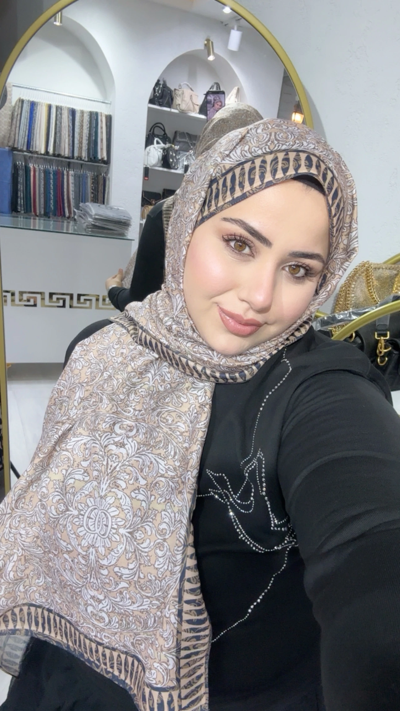 Soft Pamuk İpek Şal Açık Vizon 