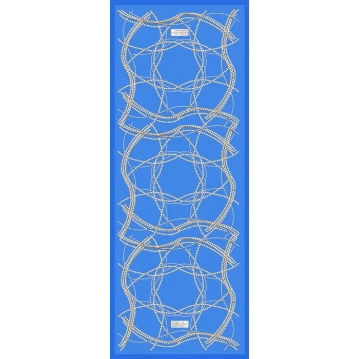 İnci Zincir Güz Şal Mavi