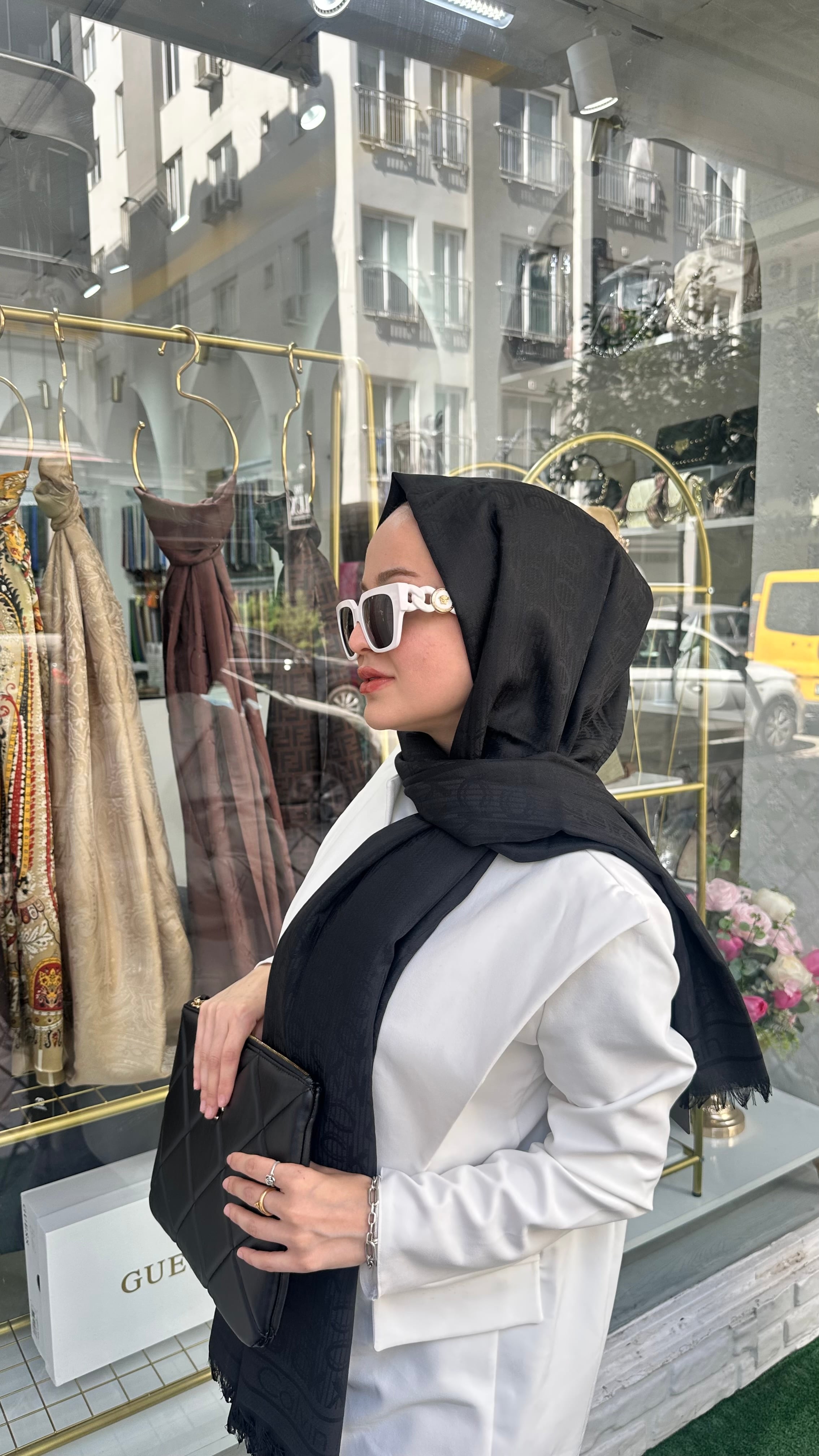 CK Yün İpek Şal Siyah