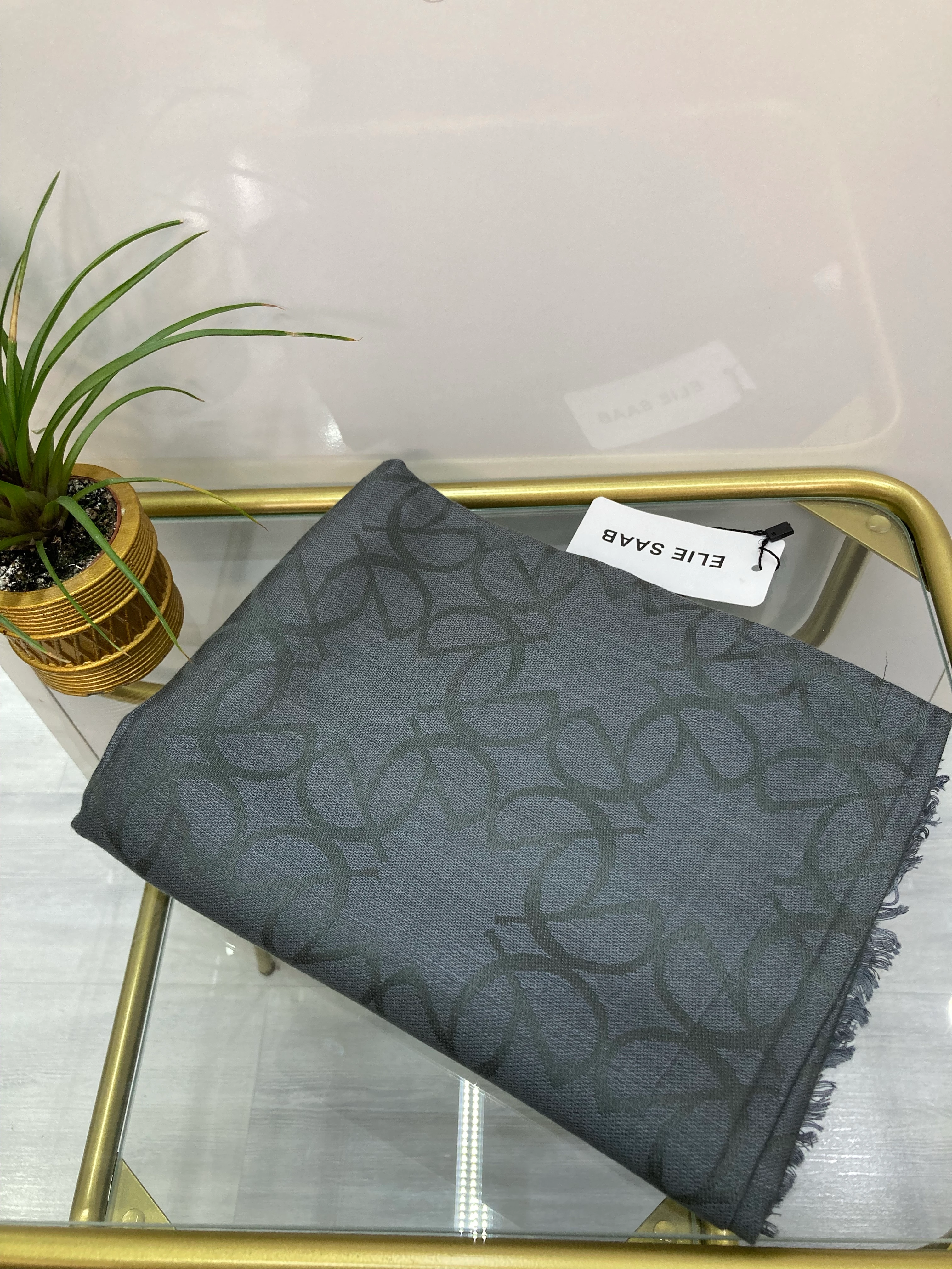 Elies Kaşmir İpek Şal Füme