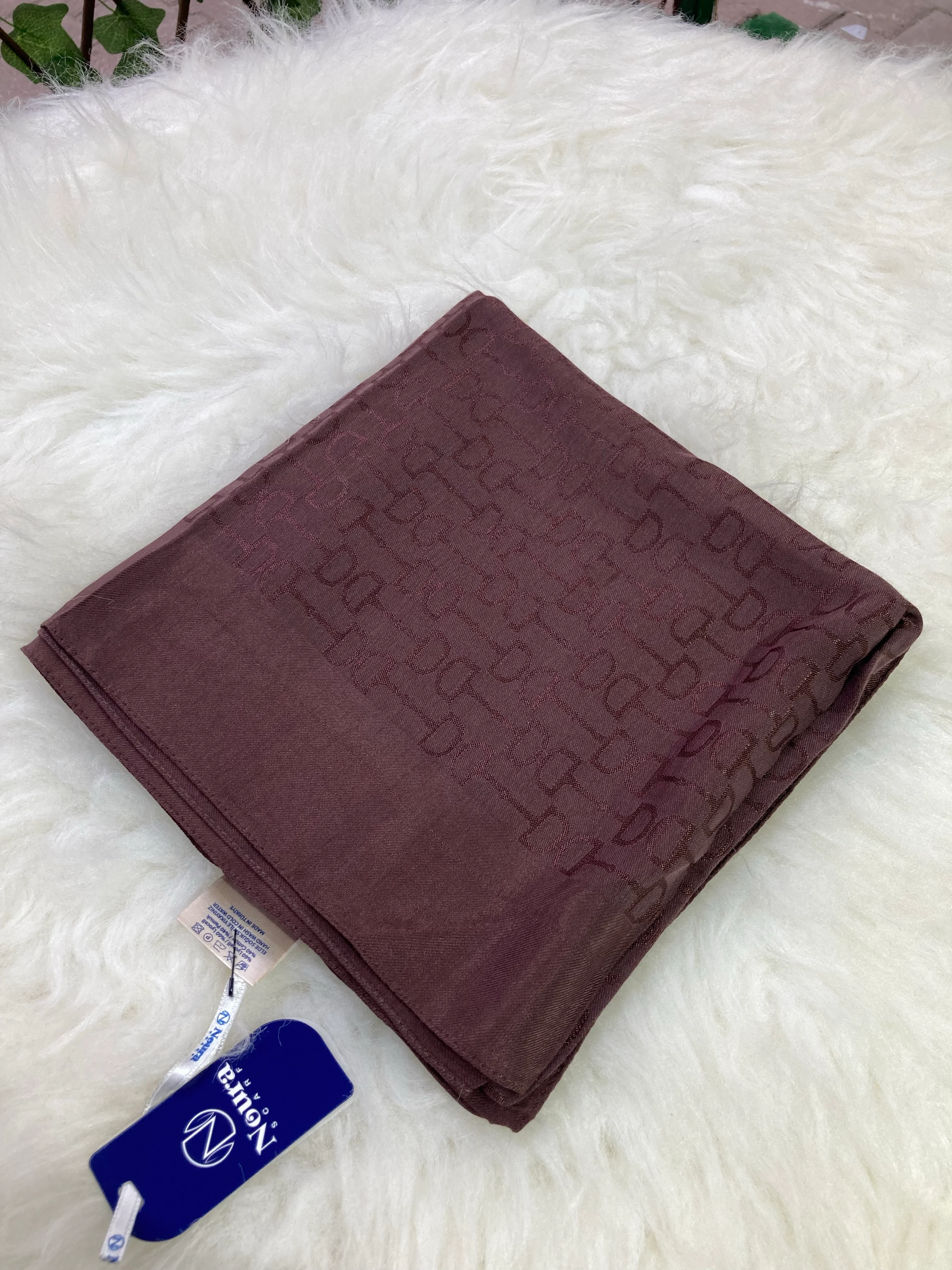 Kelepçe Naia Pamuk Eşarp Acı Kahve