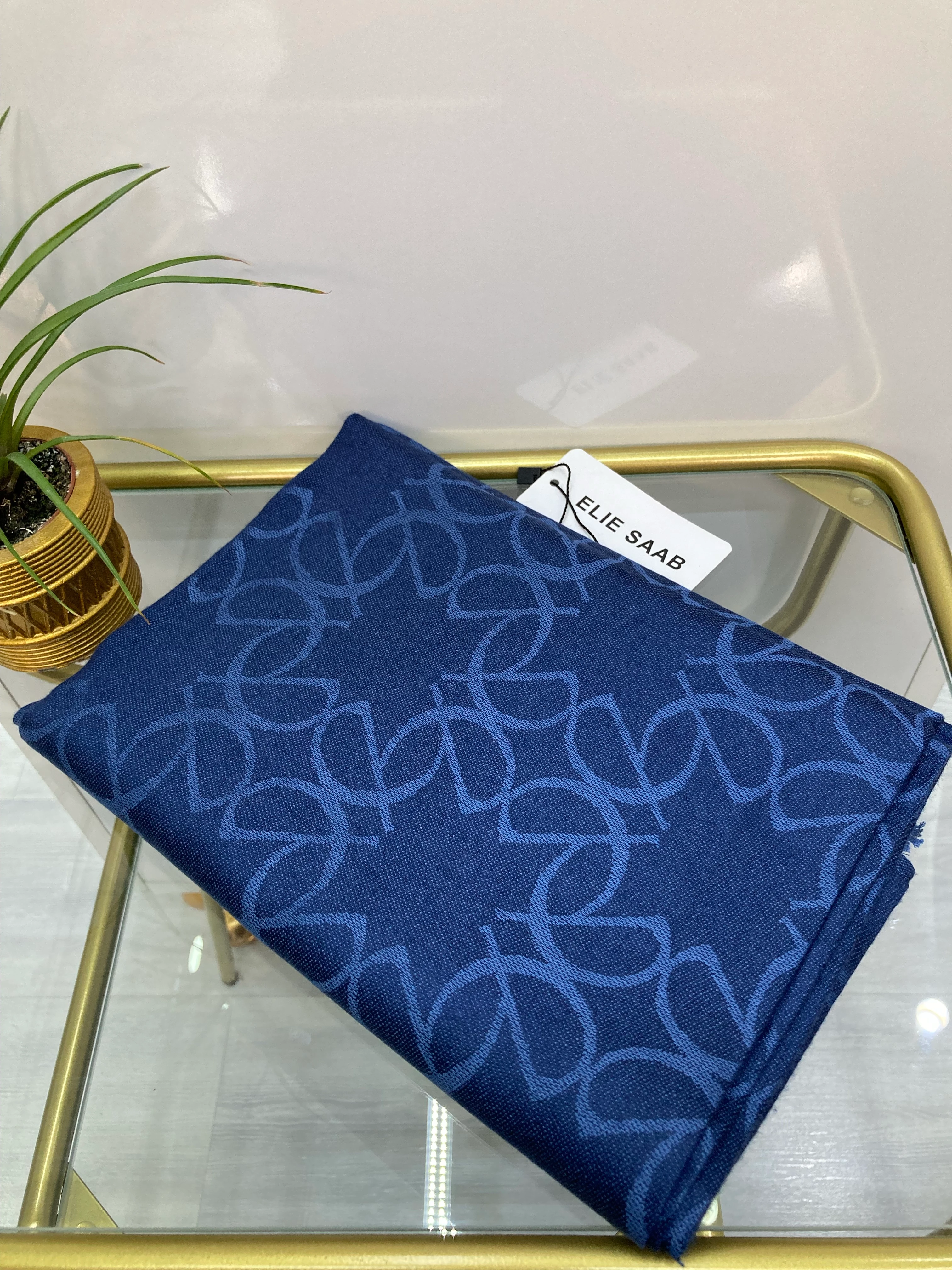 Elies Kaşmir İpek Şal Lacivert