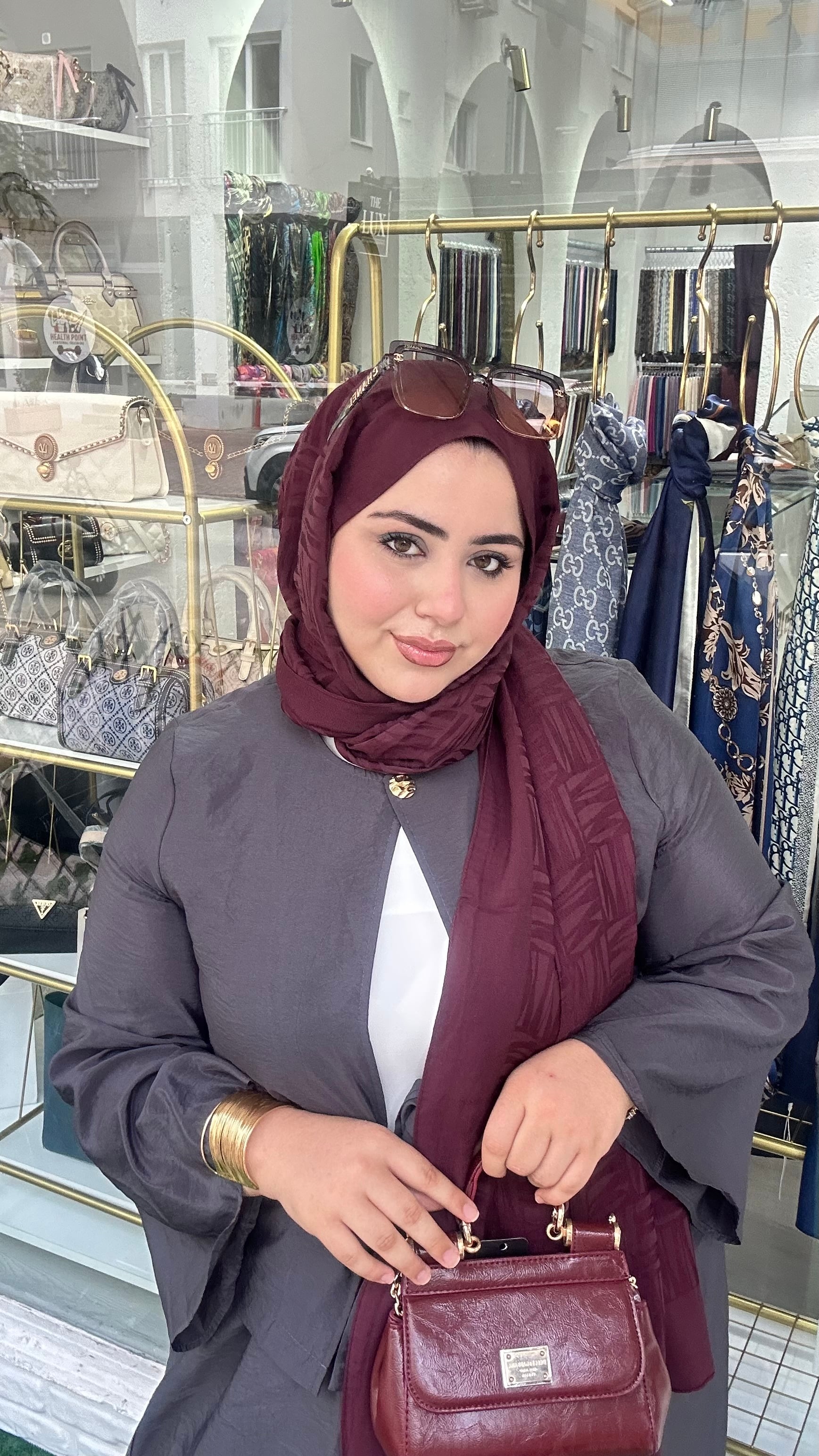 Diamond Naia Pamuk Şal Koyu Bordo