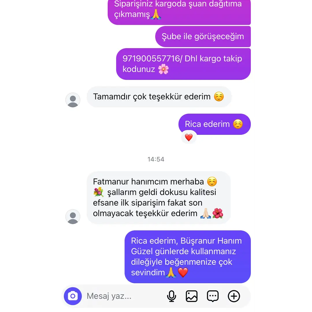 Eşarp ve şal müşteri memnuniyeti 22