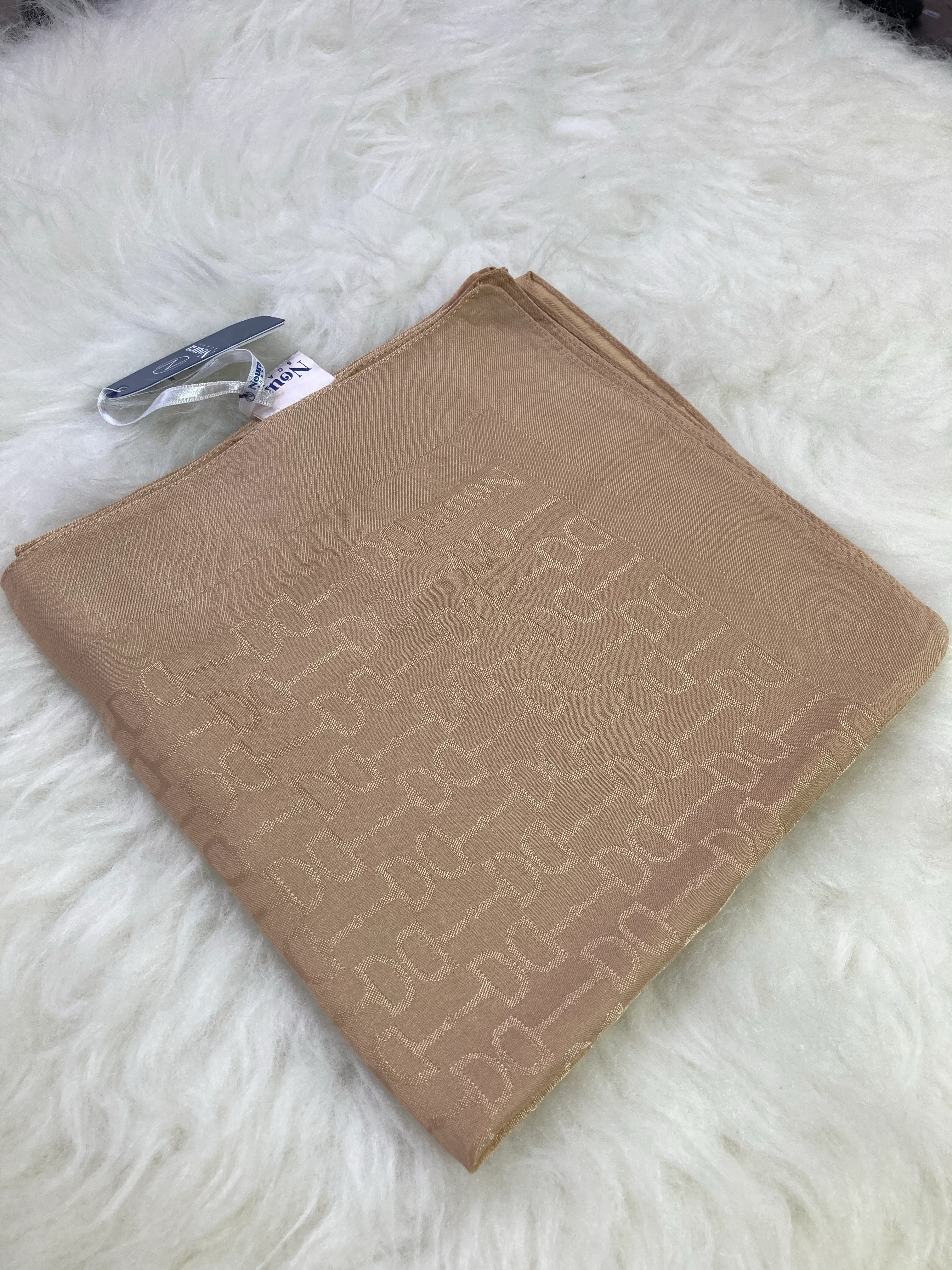 Kelepçe Naia Pamuk Eşarp Koyu Bej