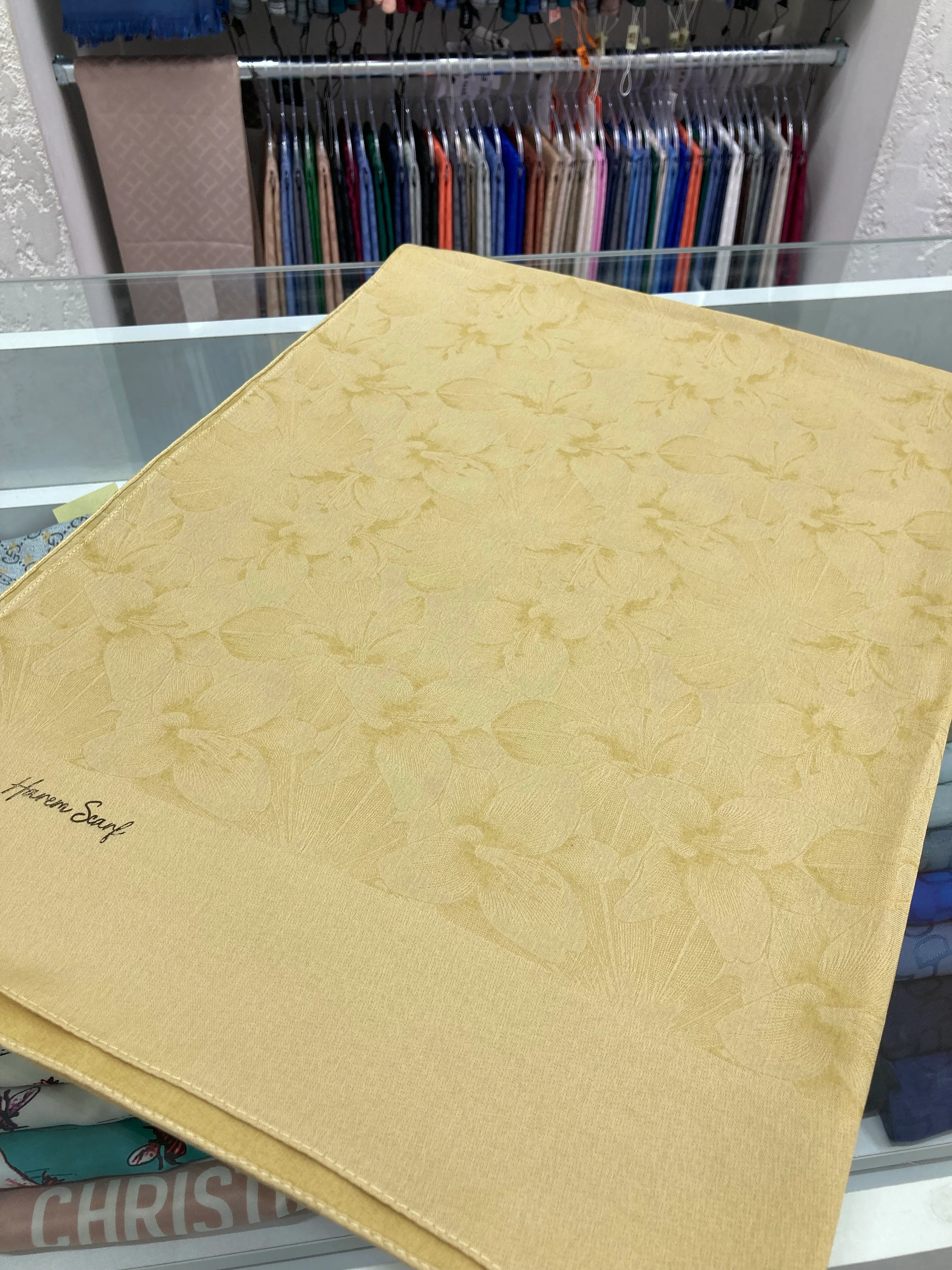 Gold Derin Viskon Şal Limon