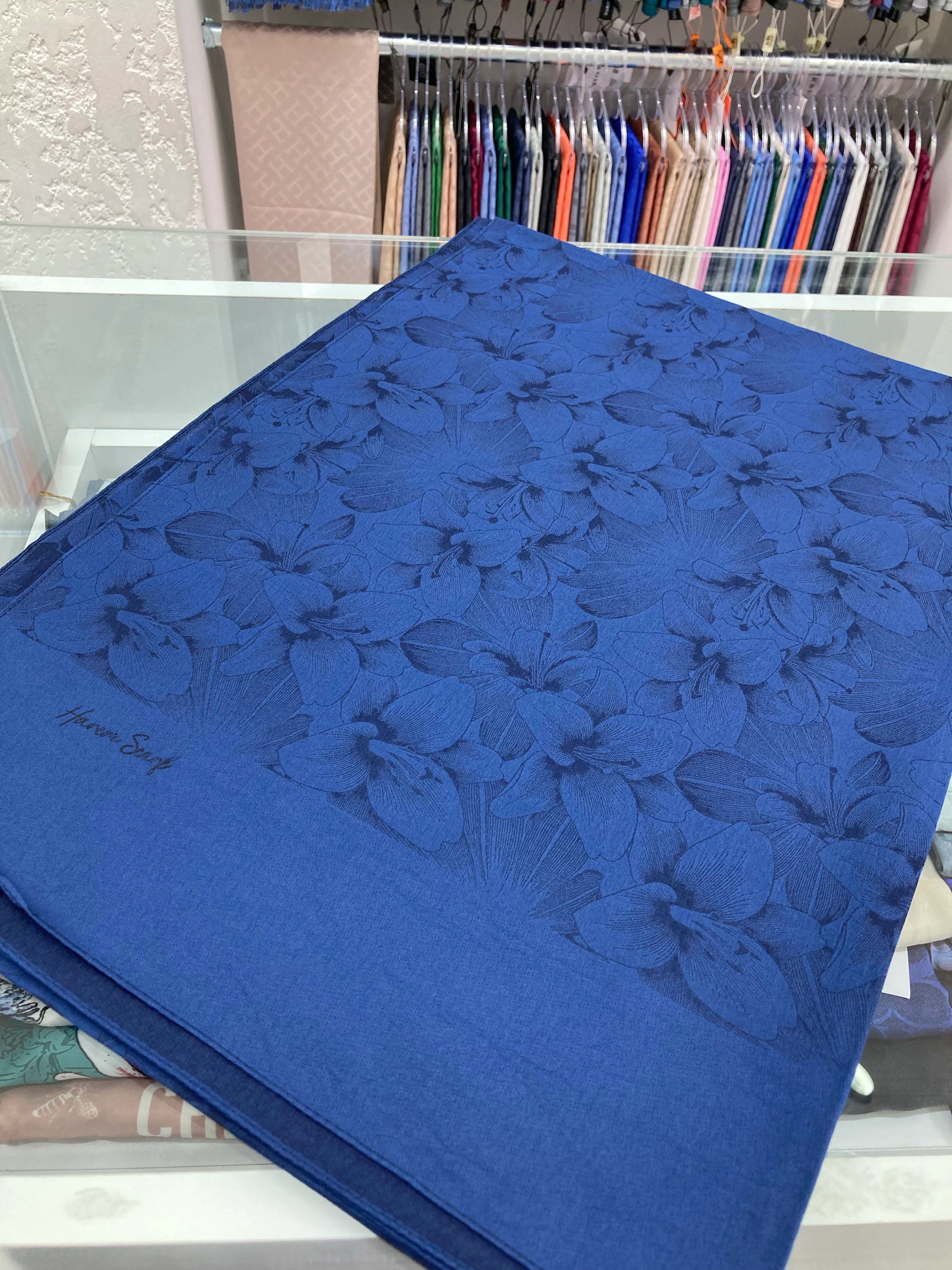 Gold Derin Viskon Şal Lacivert 