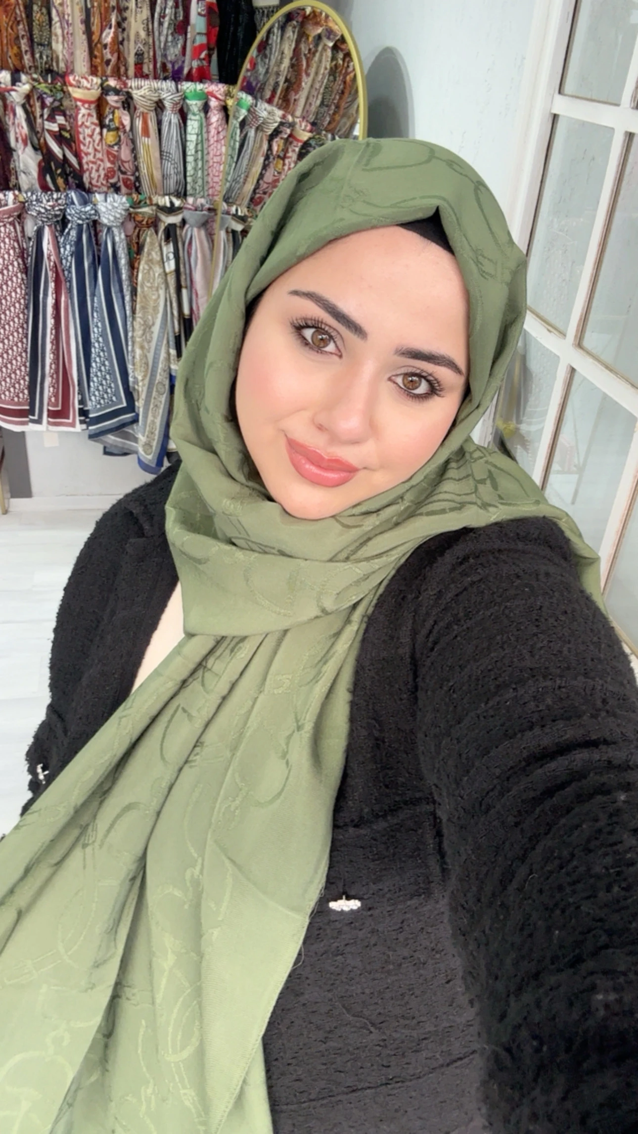 Noura Naia Pamuk Maria Şal Küf Yeşili 