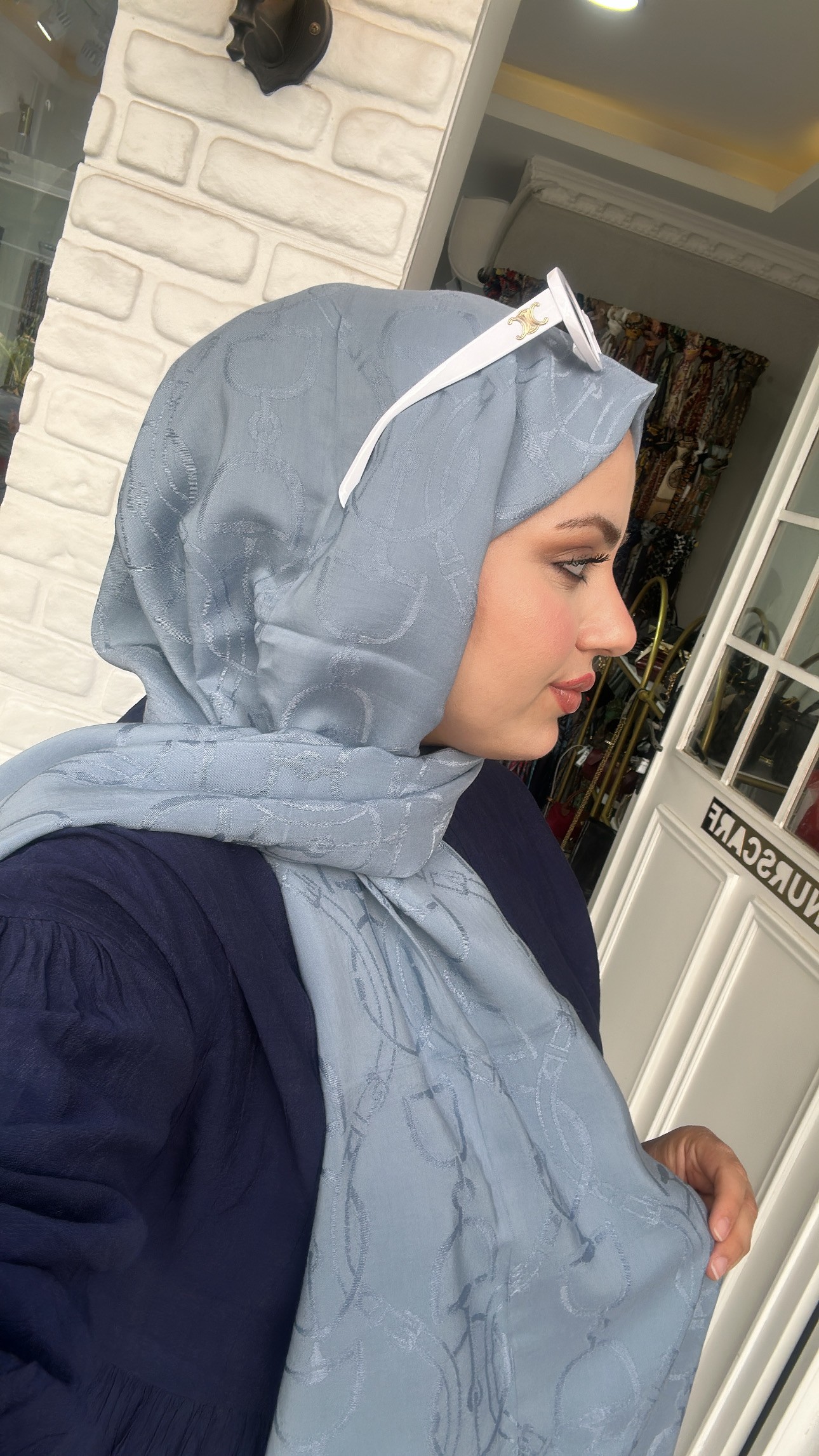 Maria Naia Pamuk Şal Kot Mavi