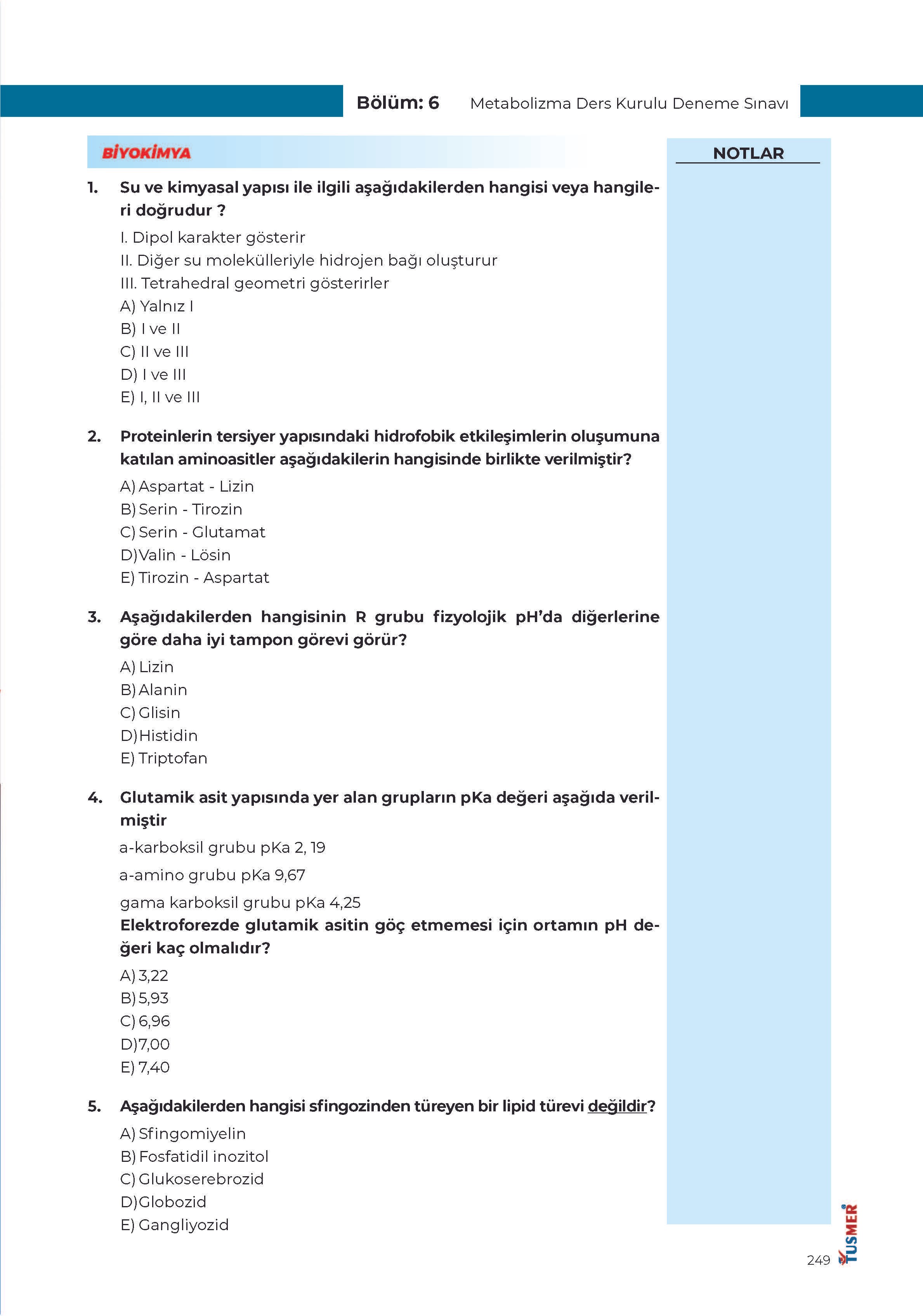 Metabolizma Ders Kurulu Dönem-1