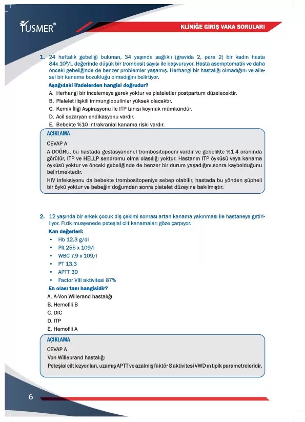 Sorularla Kliniğe Giriş Vaka Soru Kitabı