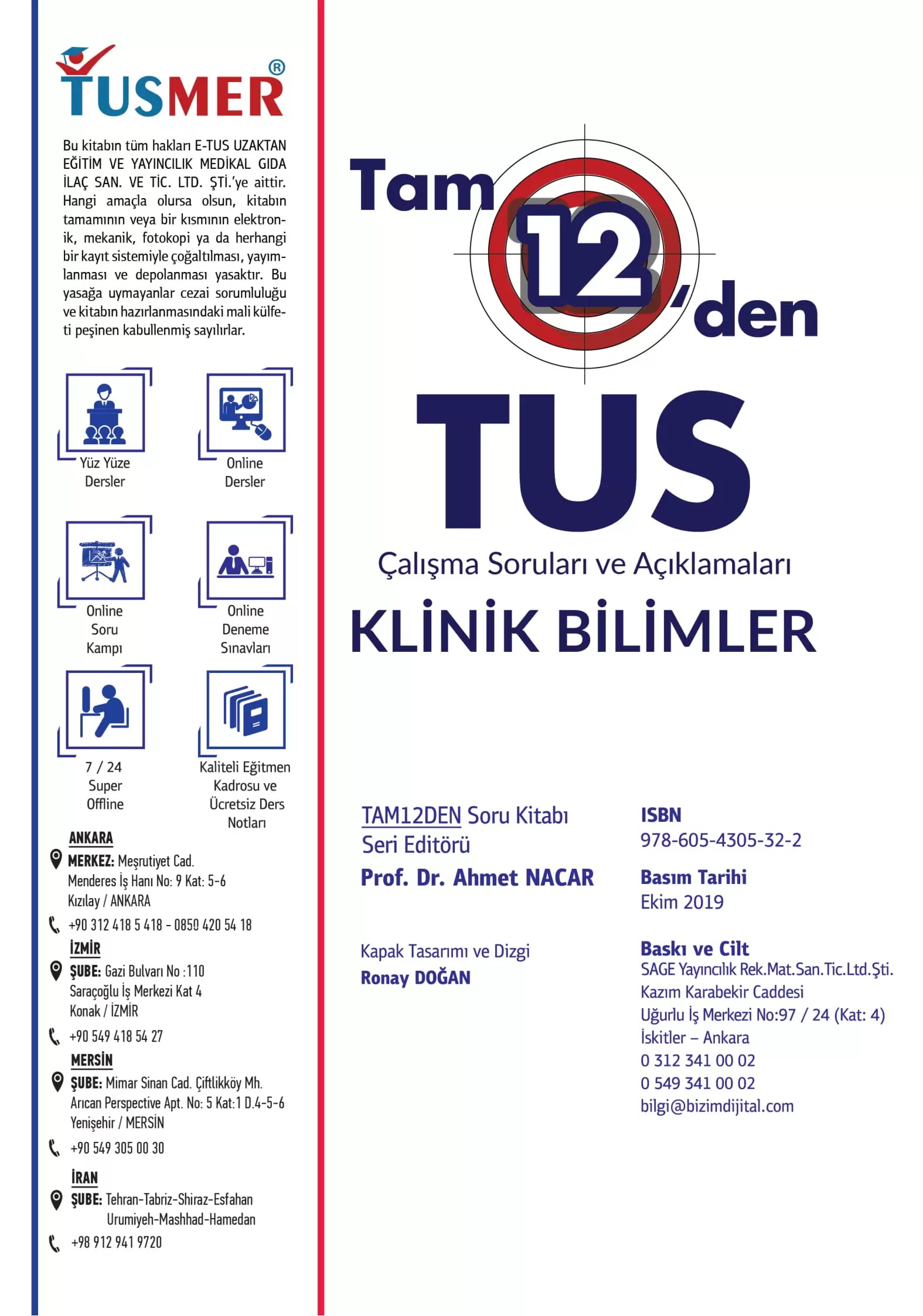 Tam 12’den TUS Klinik Bilimler Soru Kitabı