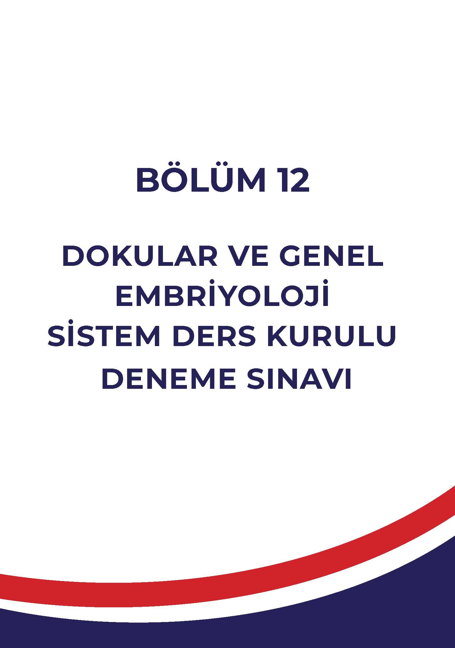 Dokular ve Genel Embriyoloji Ders Kurulu Dönem - 1