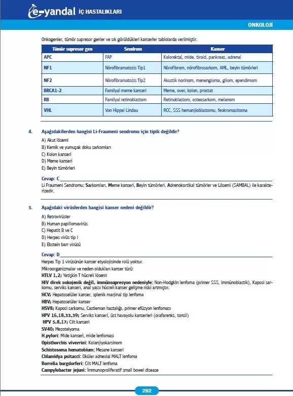 YDUS İç Hastalıkları Açıklamalı Soru Kitabı