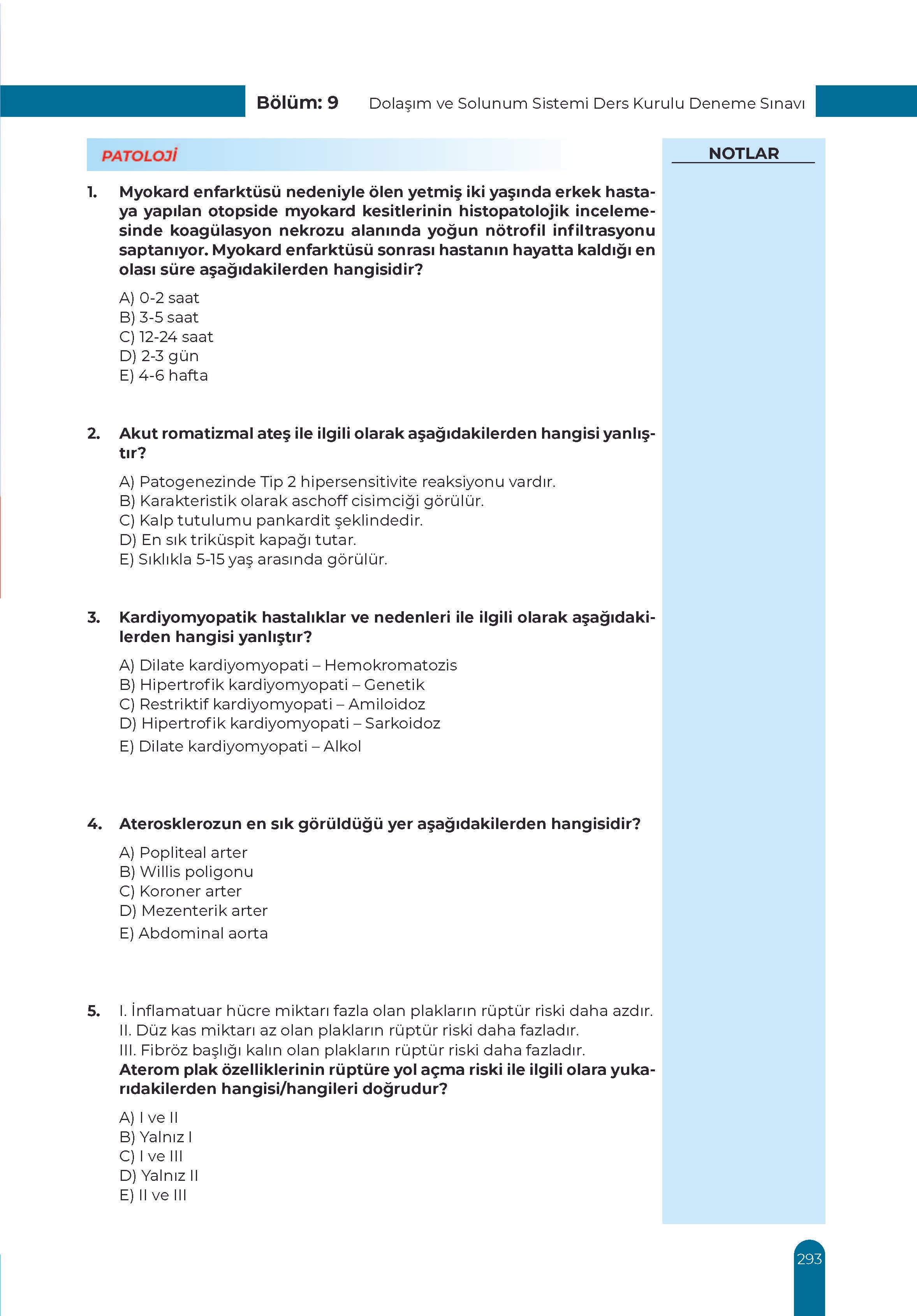 Dolaşım ve Solunum Sistemi Ders Kurulu Dönem-3