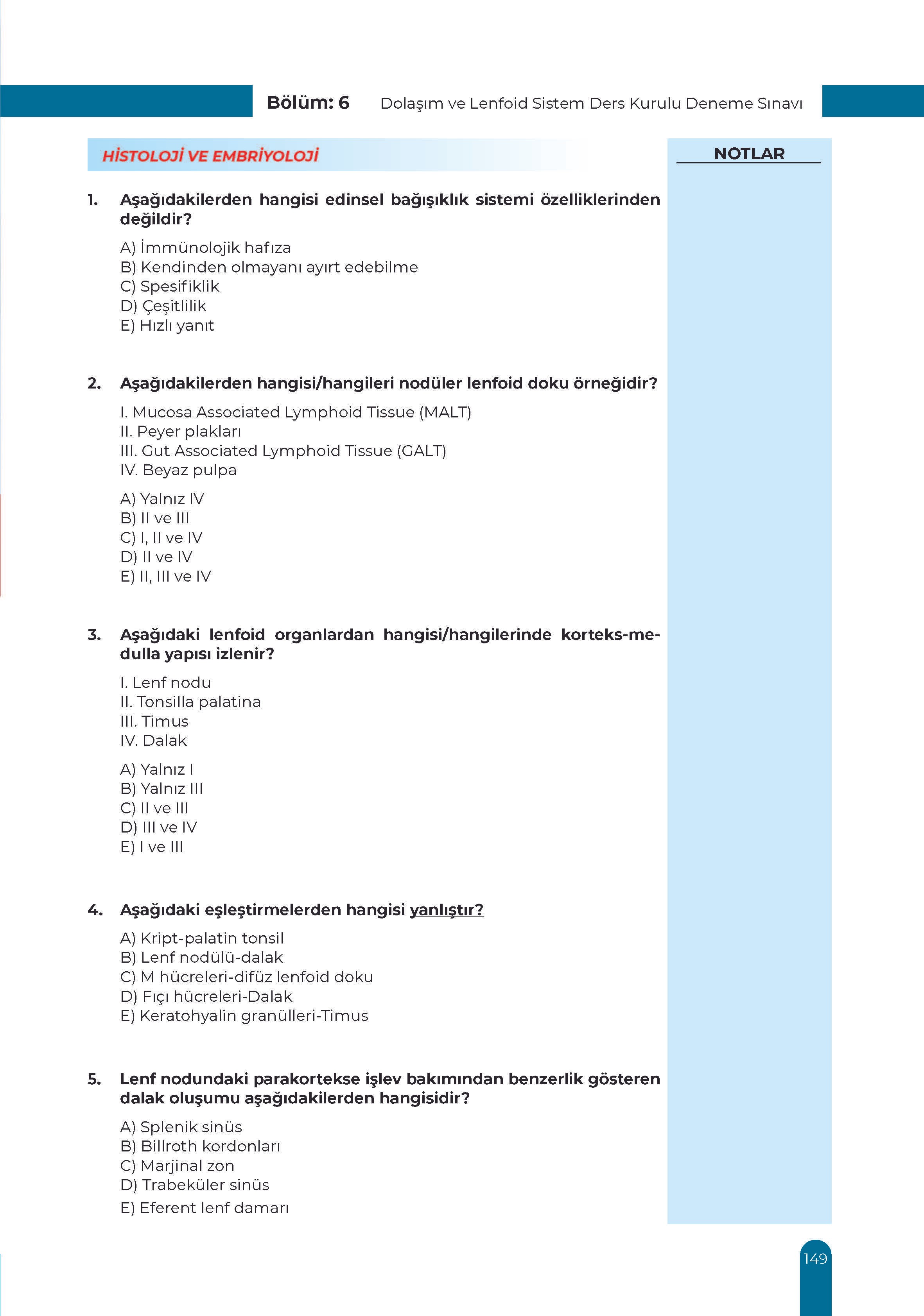 Dolaşım ve Lenfoid Sistem Ders Kurulu Dönem-2