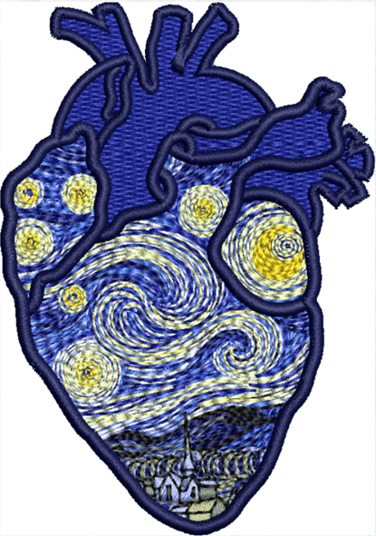 Kalp The Starry Night (Yıldızlı Gece) Van Gogh