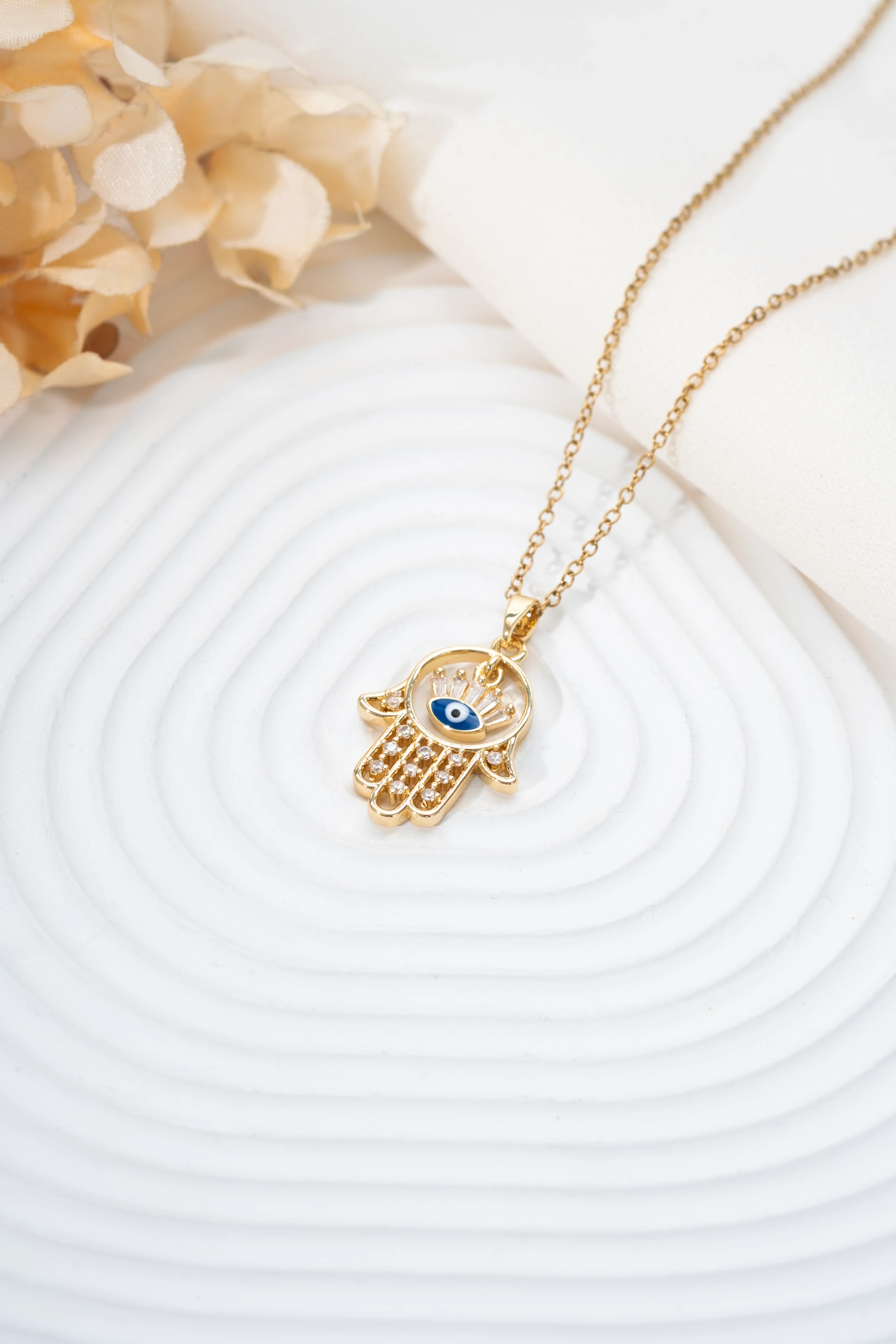 Gold Hamsa Kolye