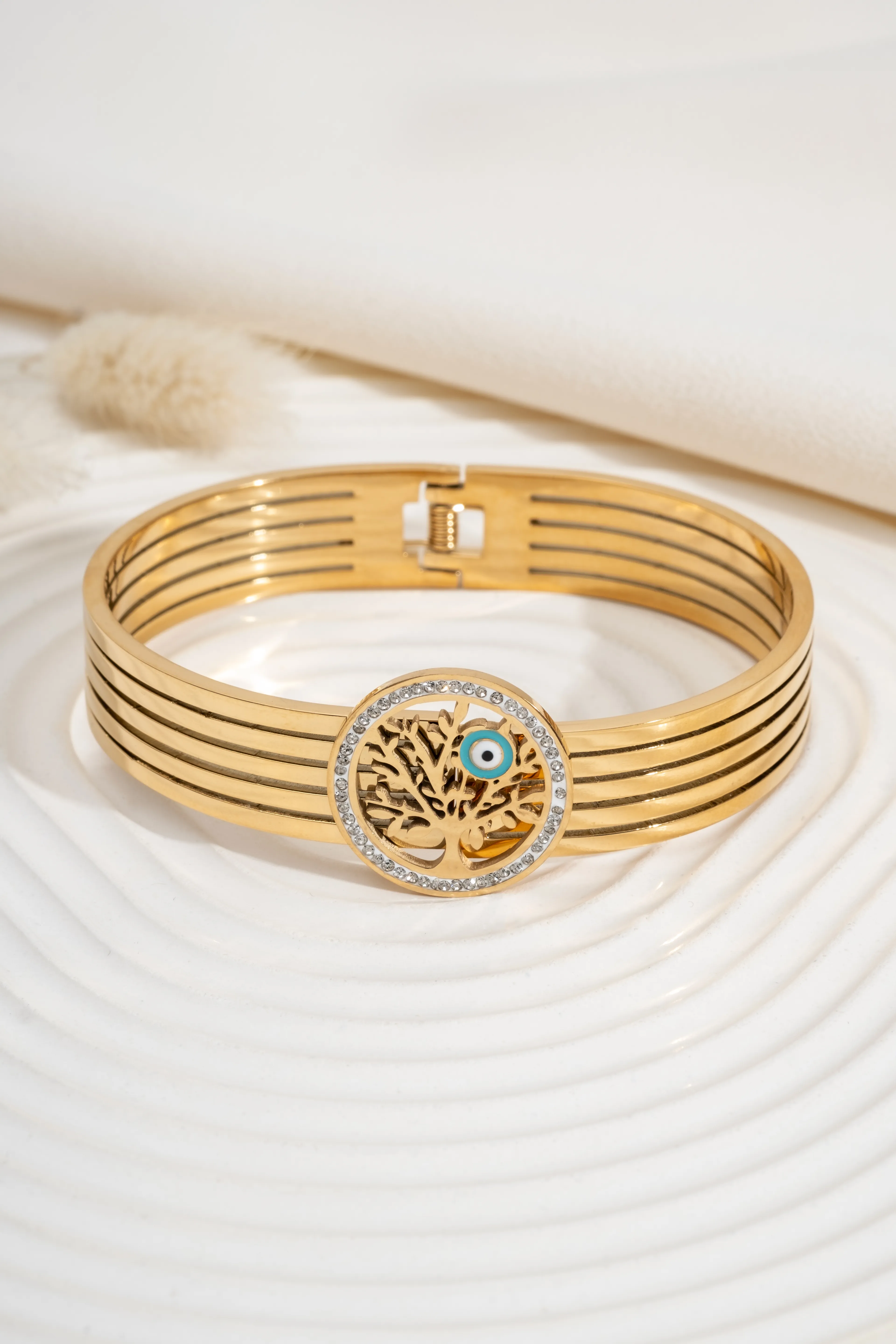 Çelik Hayat Ağacı Bileklik