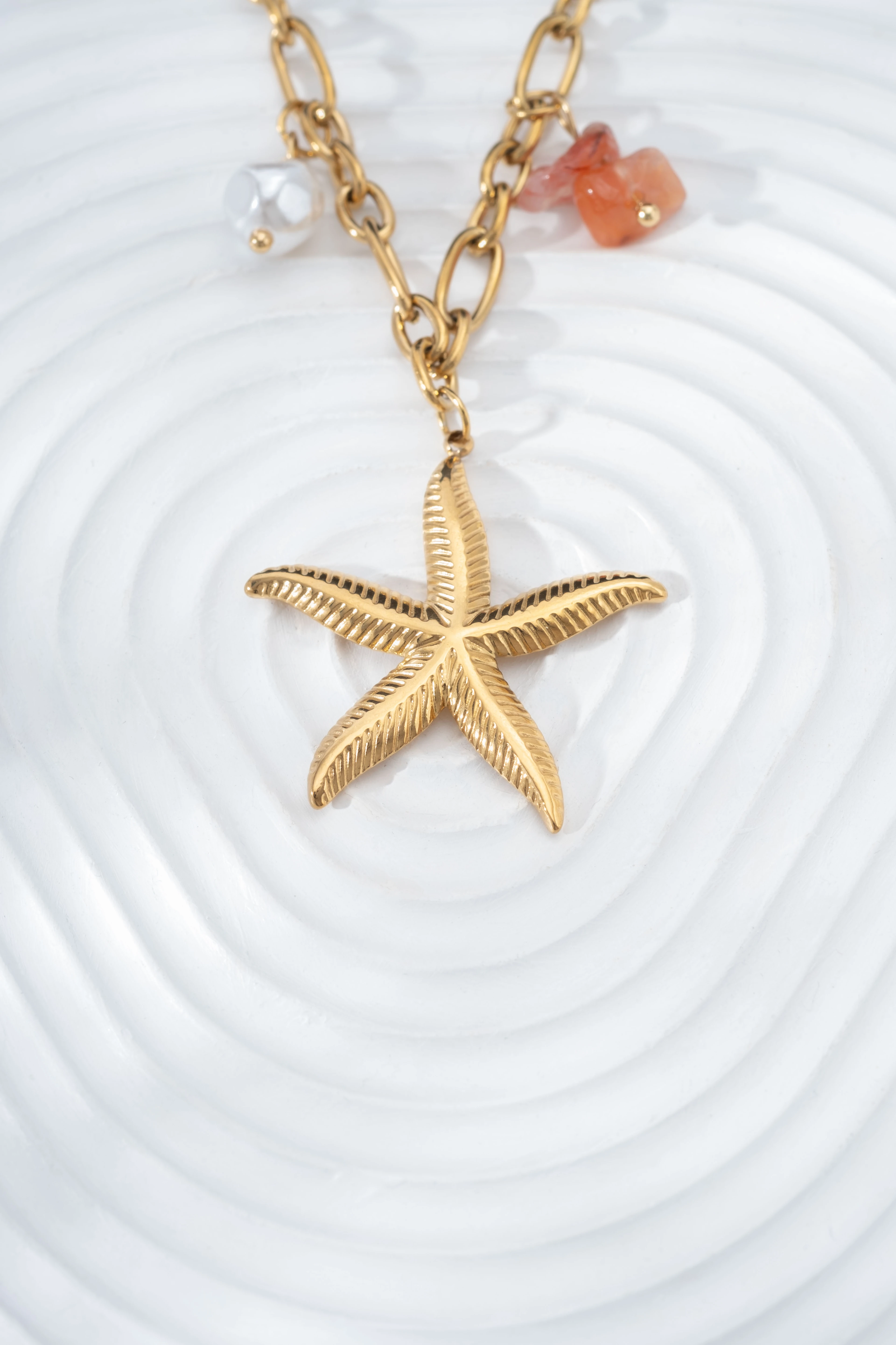 Gold Deniz Canlıları Uzun Kolyesi