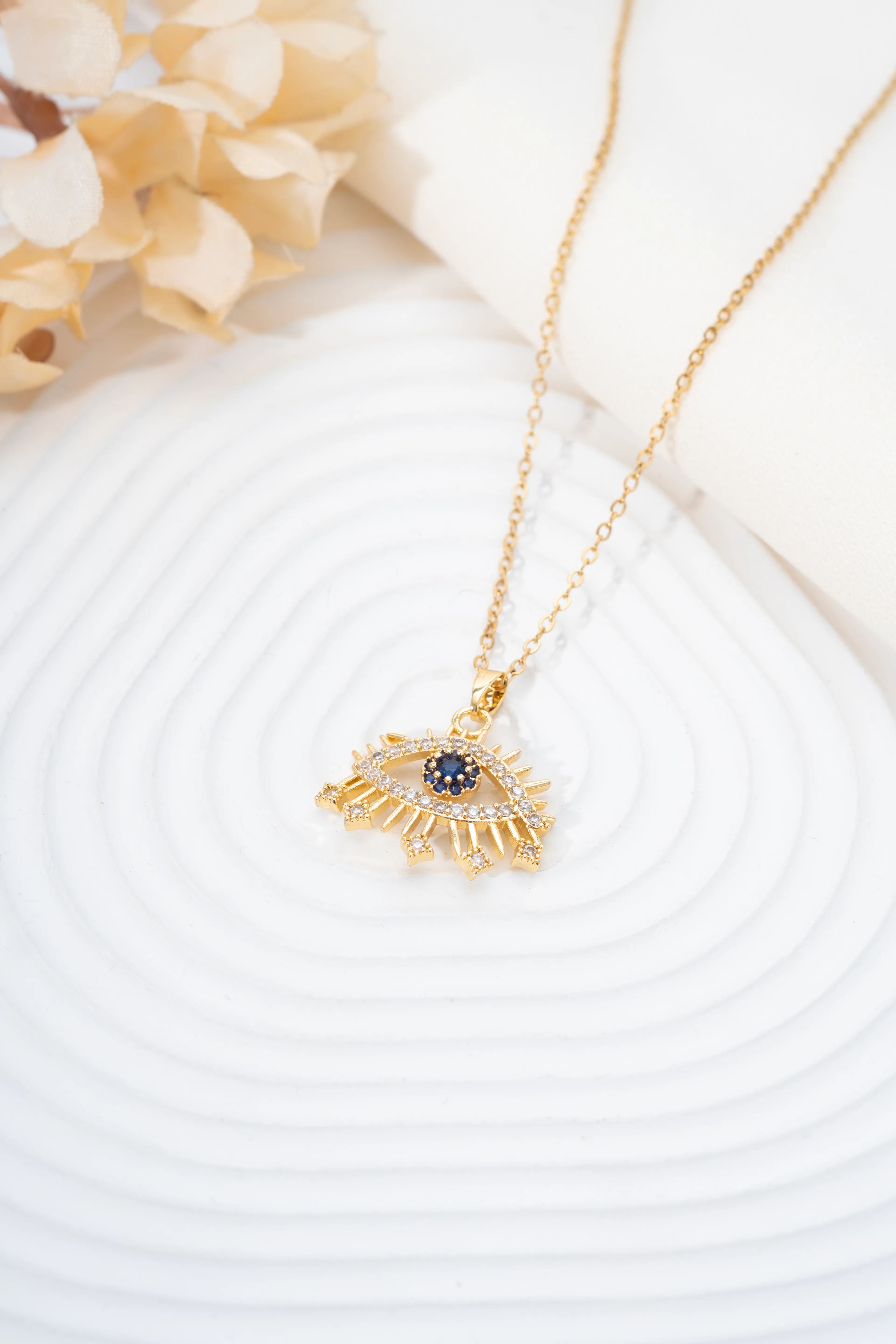 Gold Diken Göz Kolyesi