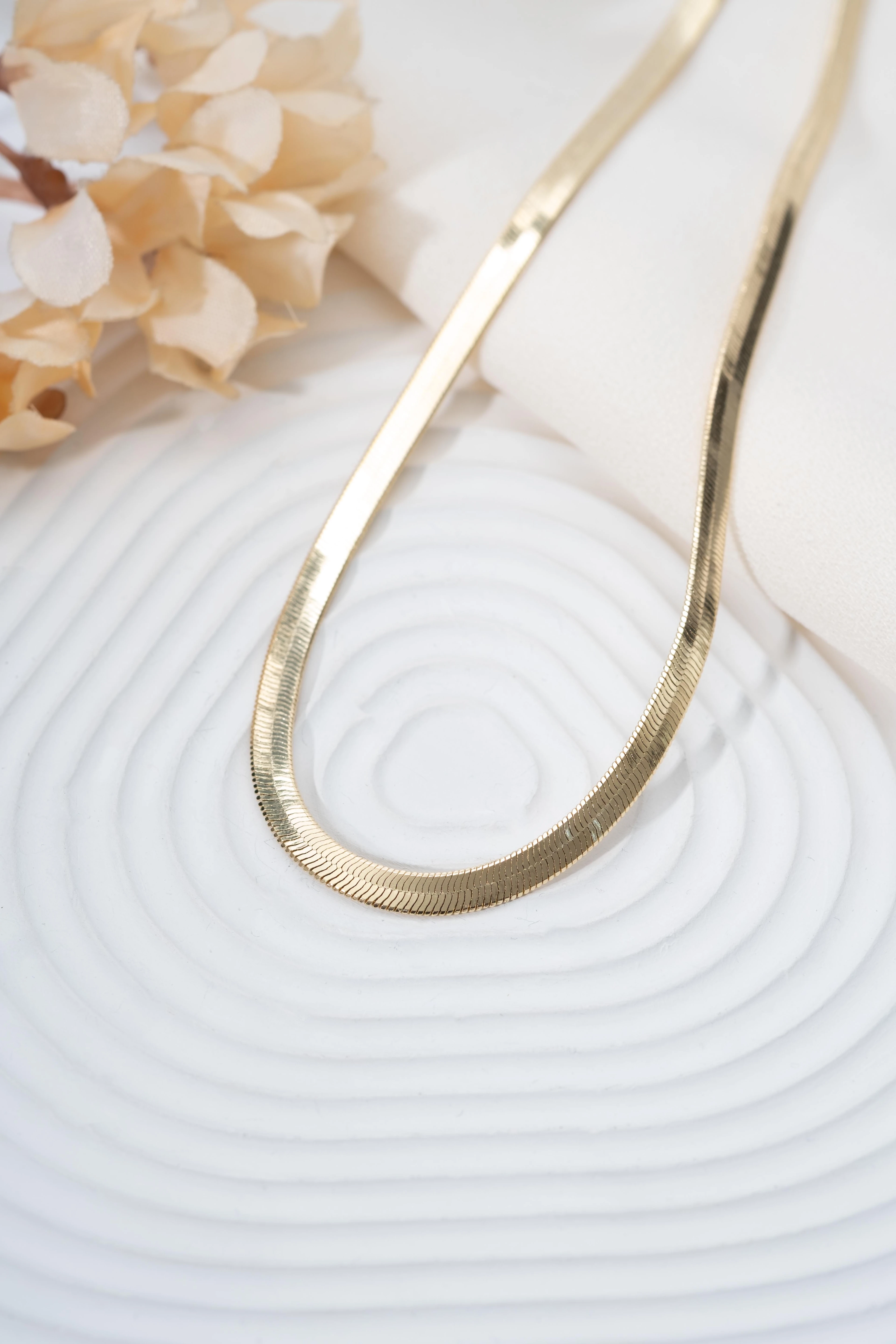 Xuping Gold İtalyan Ezme Zincir 