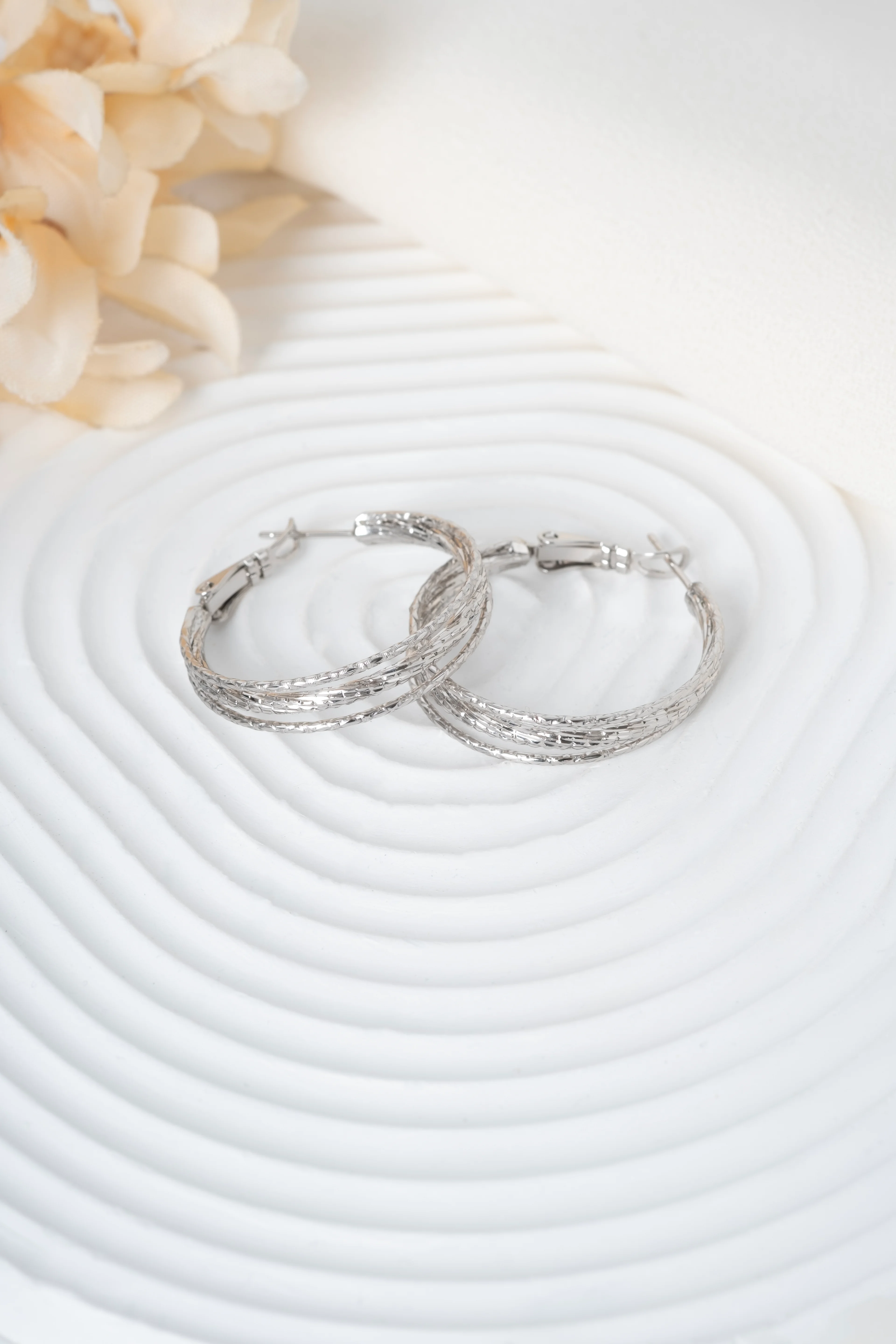 Xuping Silver 3 Halka Küpe