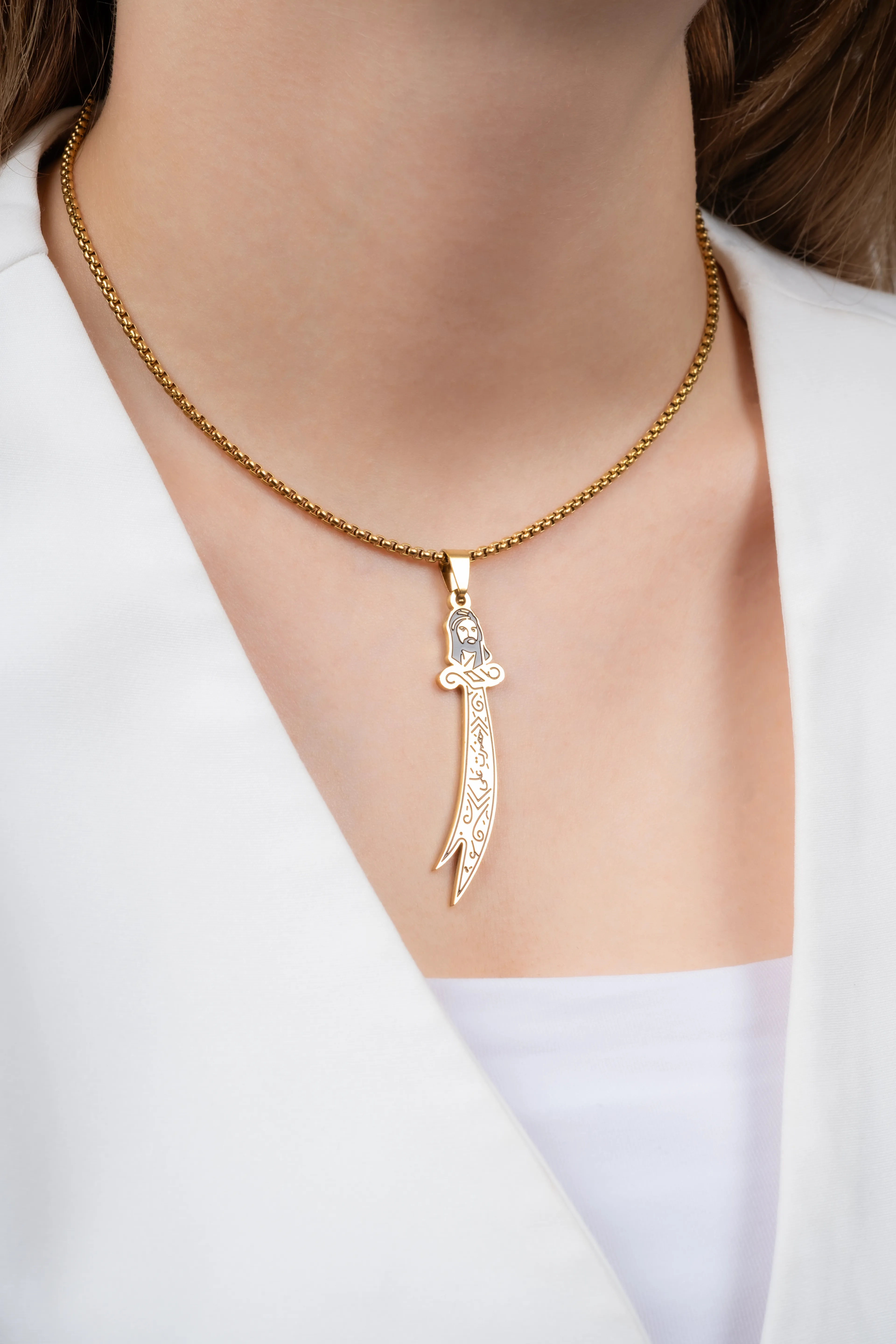 Gold Zülfikar Kılıcı Kolyesi