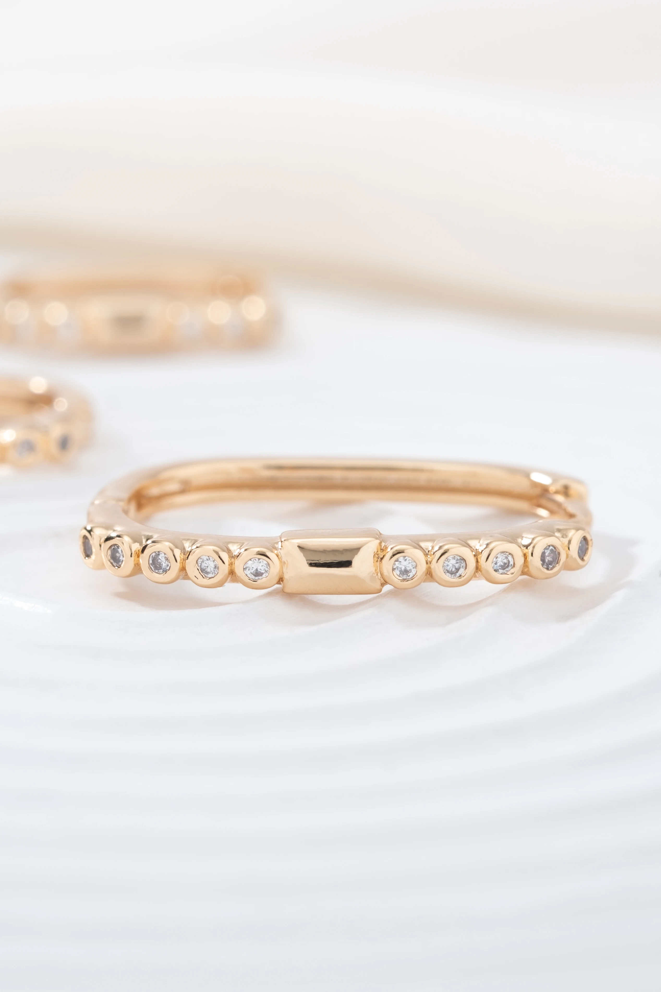 3 Lü Elips Geo Şekilli Küpe