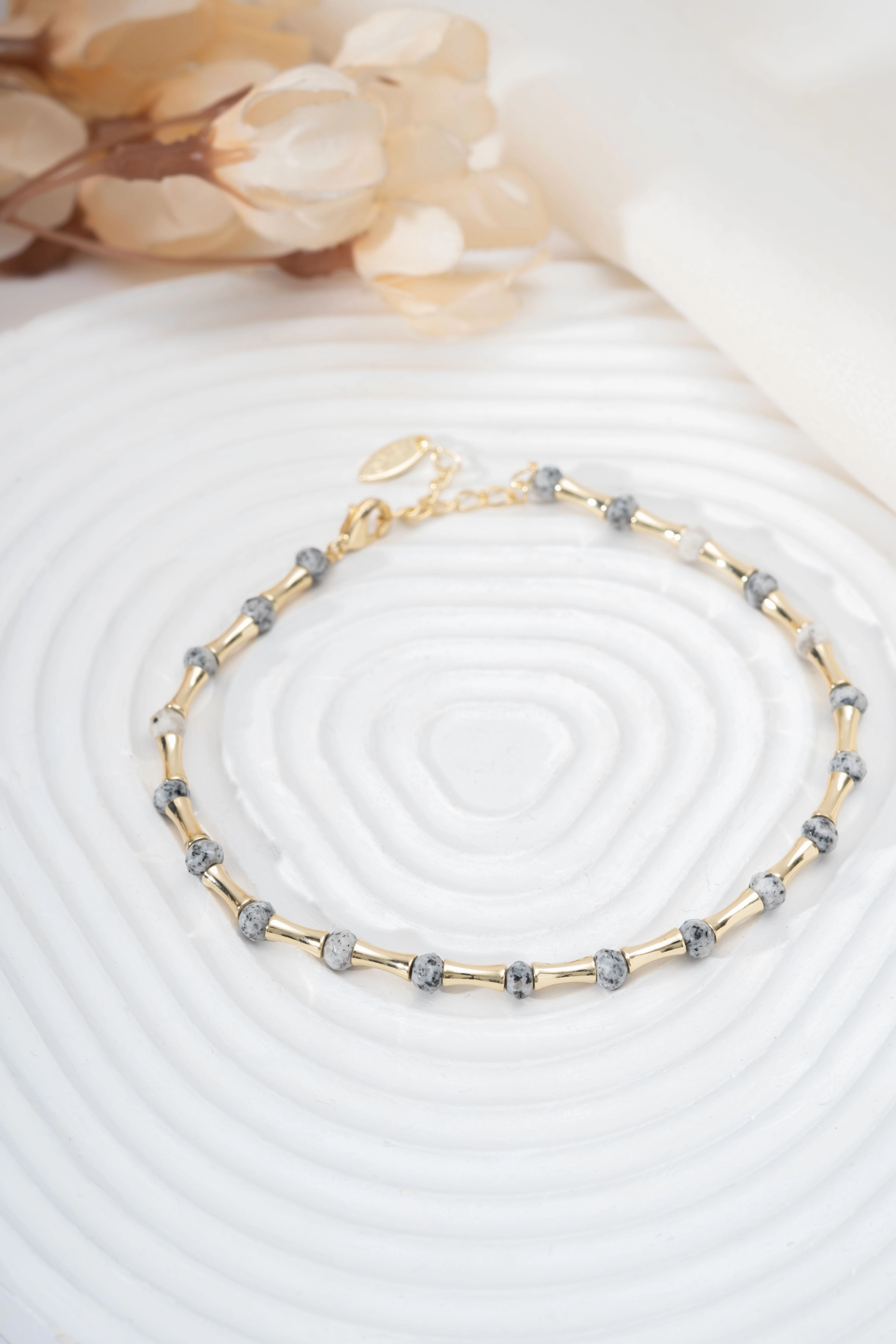 Gold Boru Ve Boncuklu Bileklik