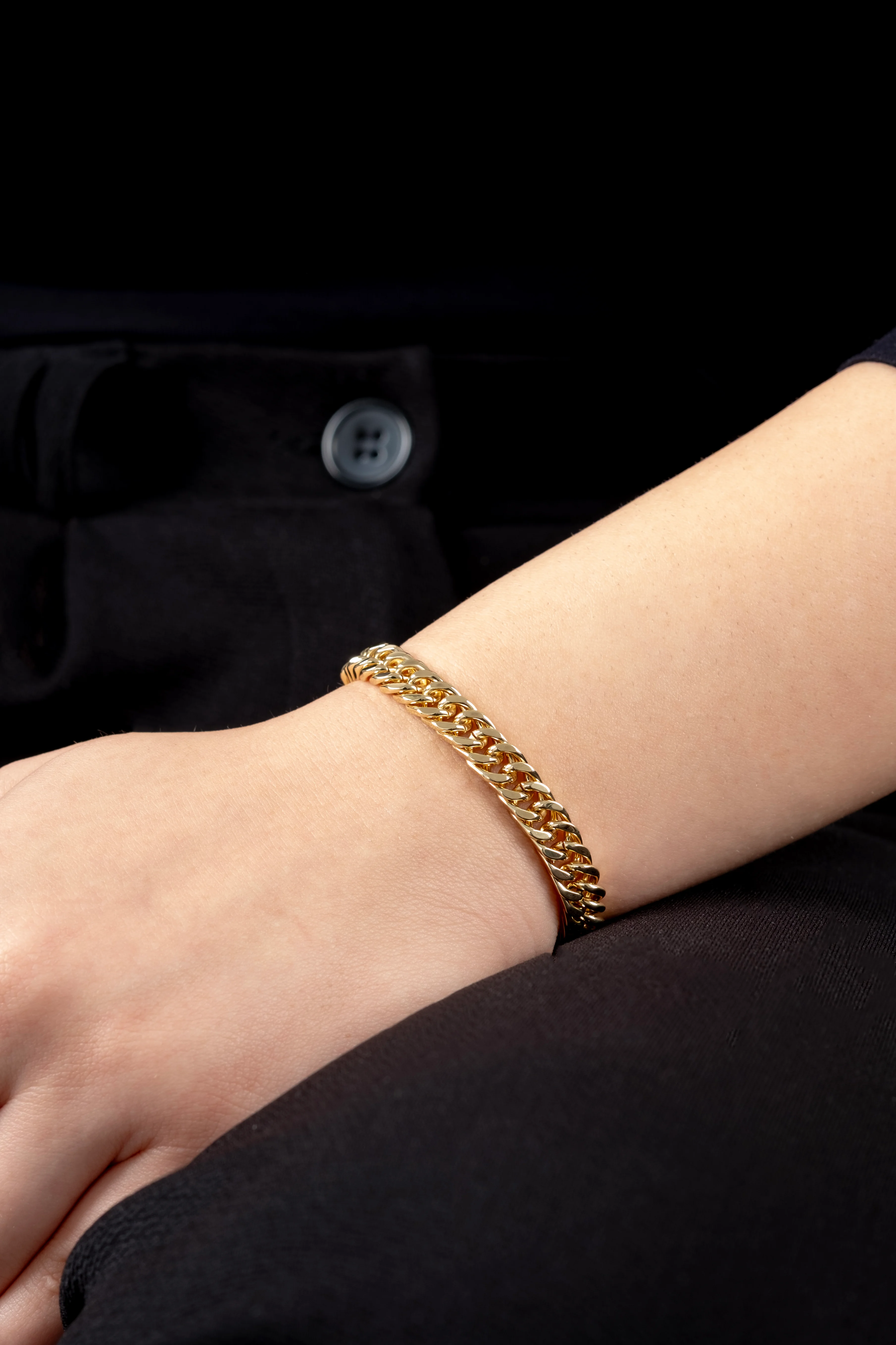 Xuping Gold Ezme Zincir Taşsız Bilekliği