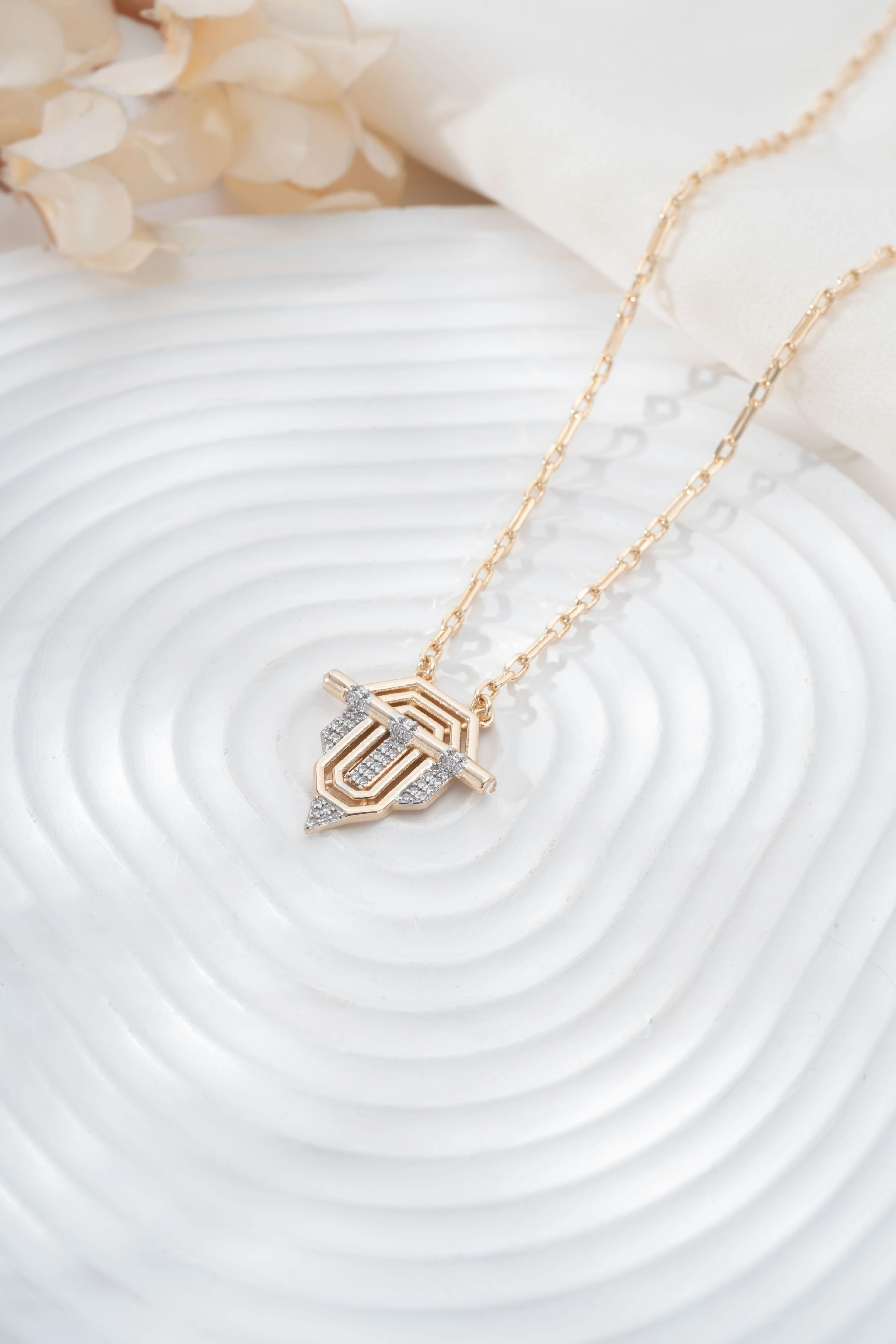 Geçme Zincirli Çift Renk Serenay Kolye