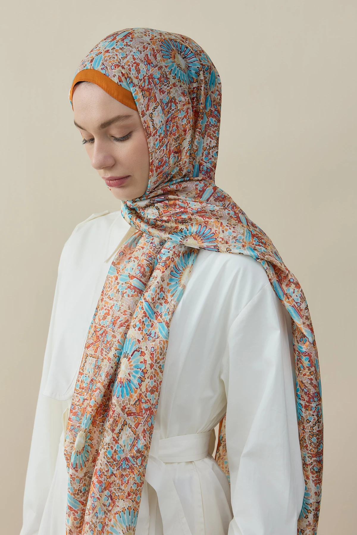 Terra Mosaic Vual İpek Şal