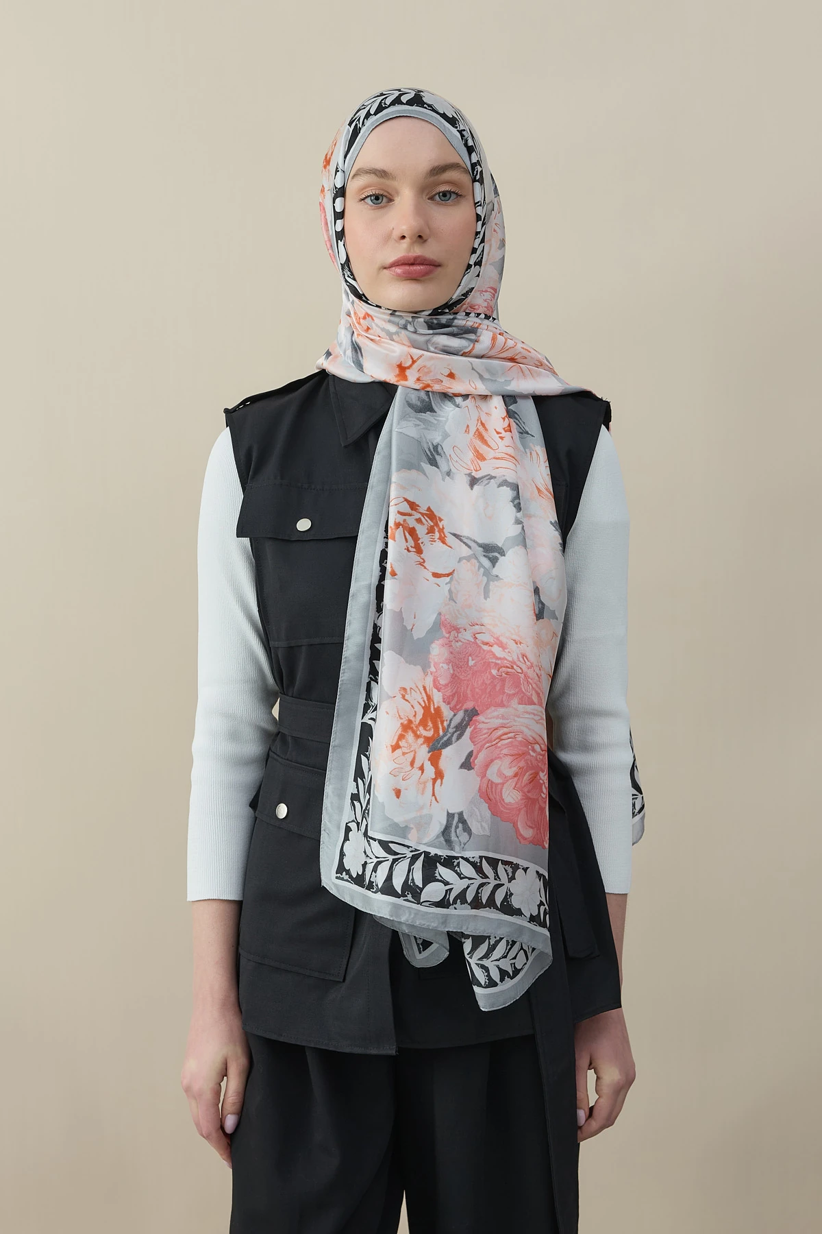 Gül Desen İpek Vual Şal
