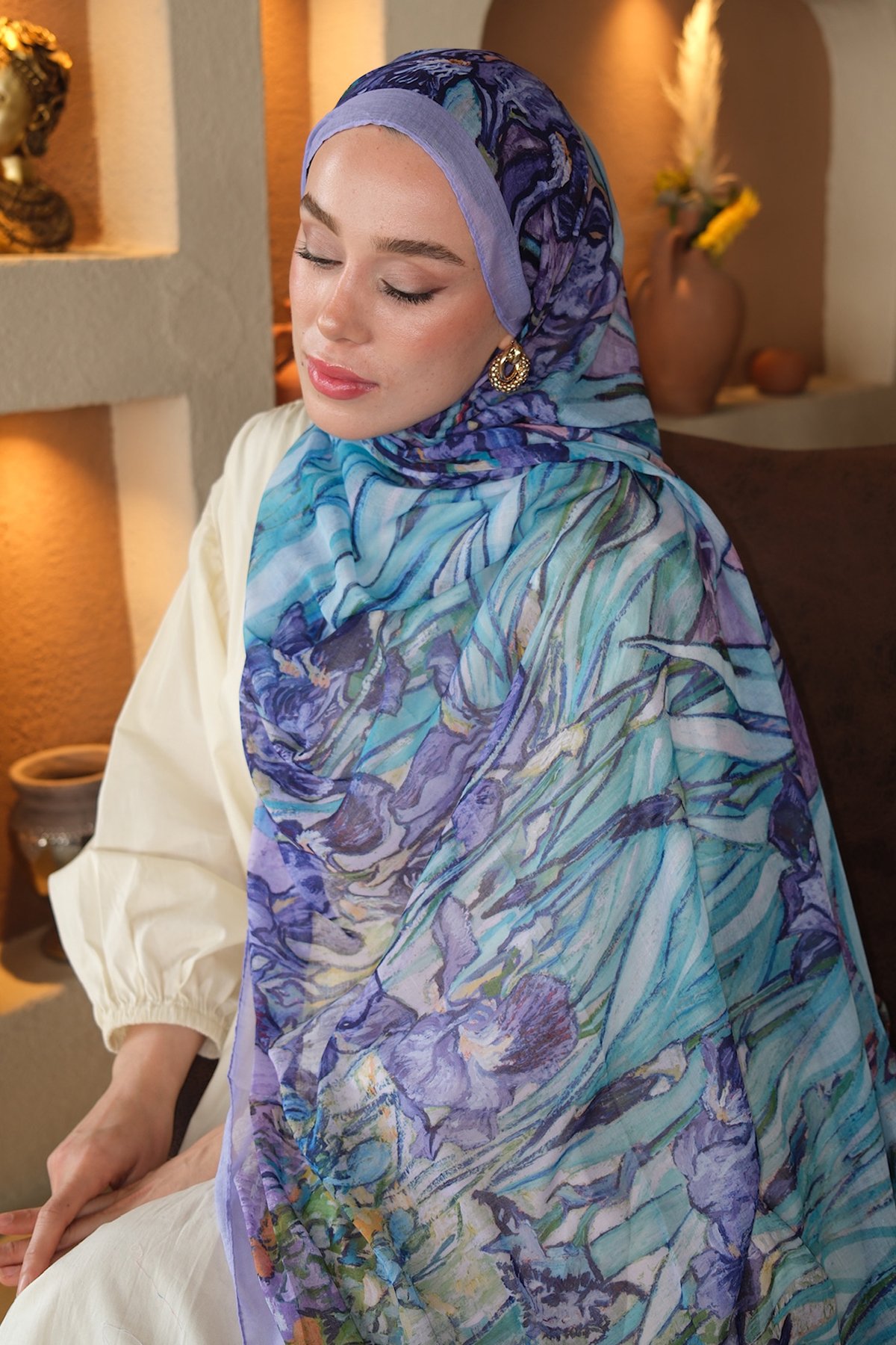 Azalea Pamuk Şal - Lila