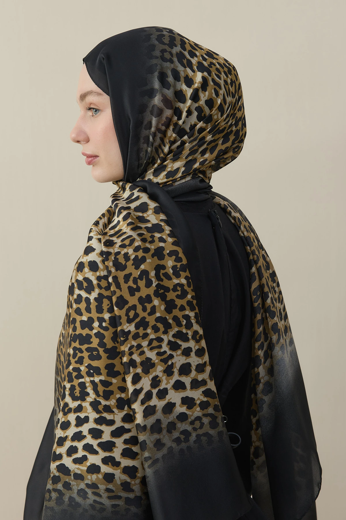 Degrade Leopar Desen Şal