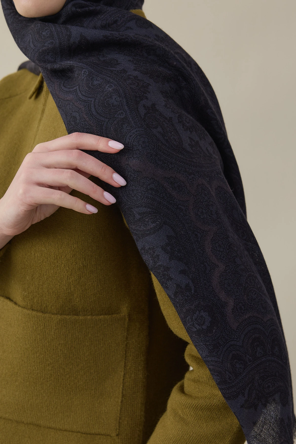 Etro Desen Yün İpek Şal