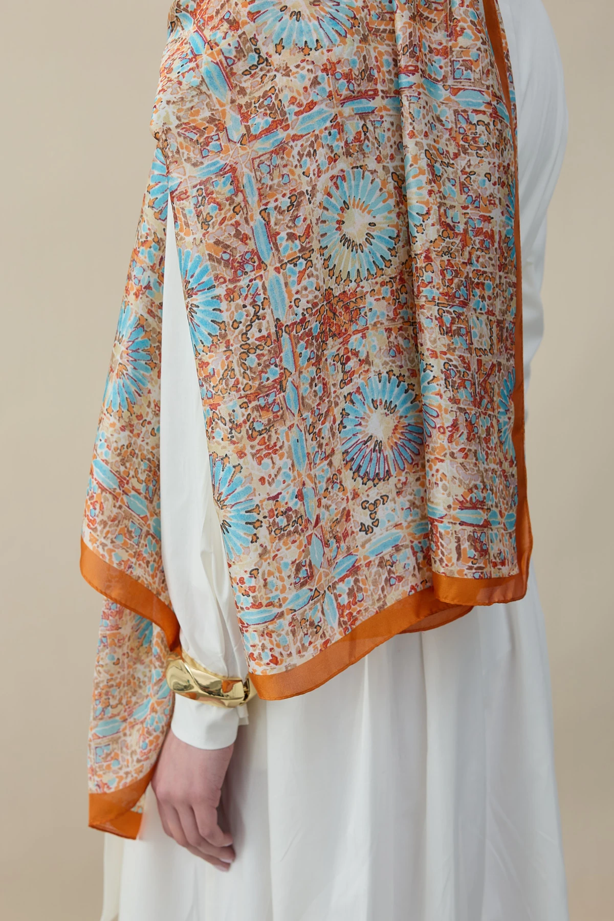 Terra Mosaic Vual İpek Şal