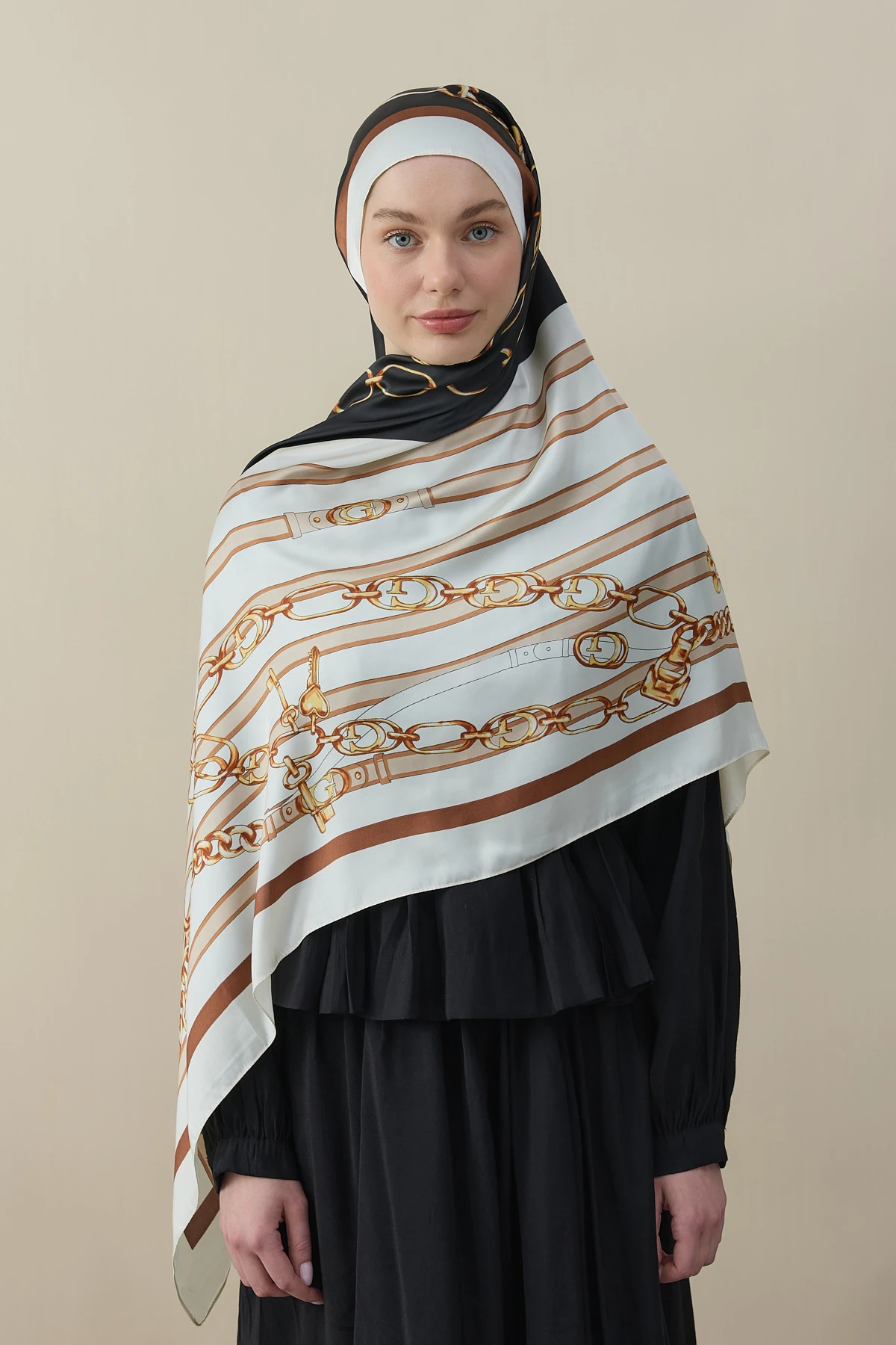 Elegant Links Vual İpek Şal - Siyah