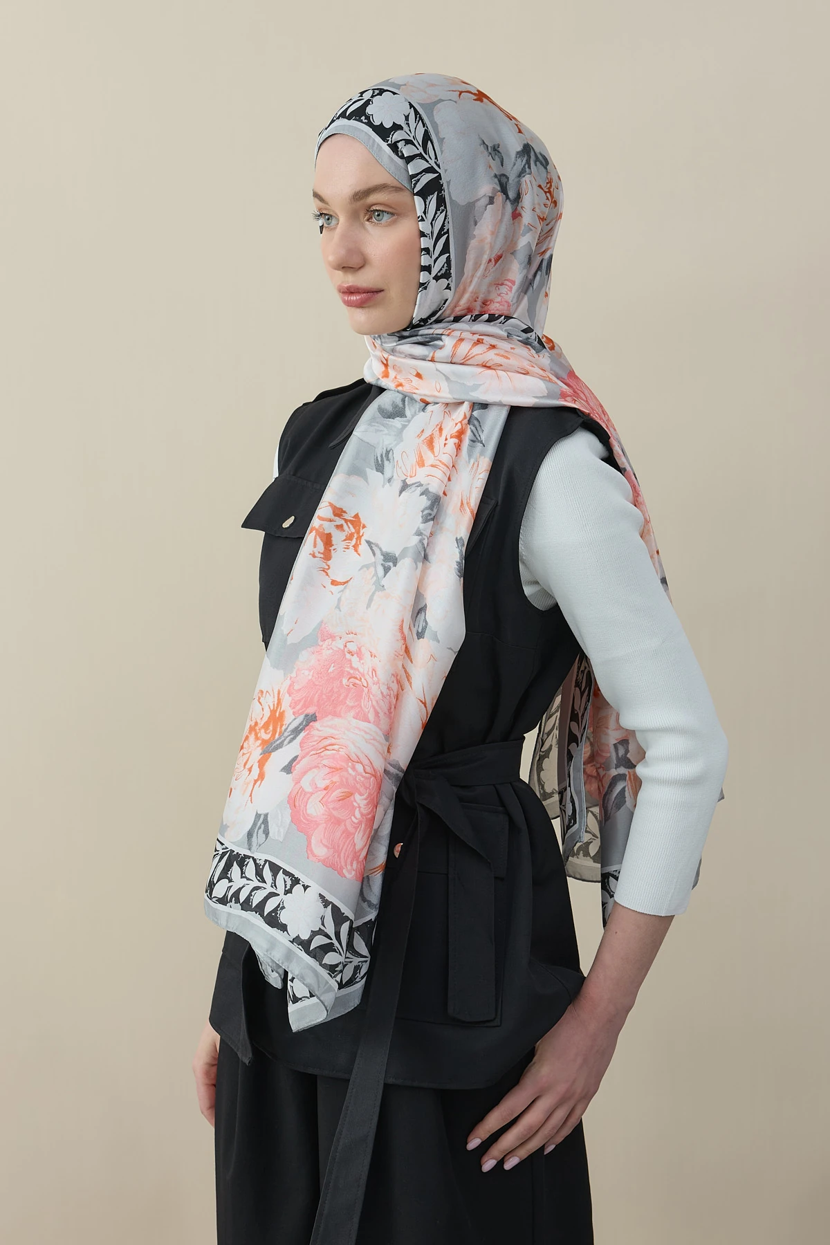 Gül Desen İpek Vual Şal