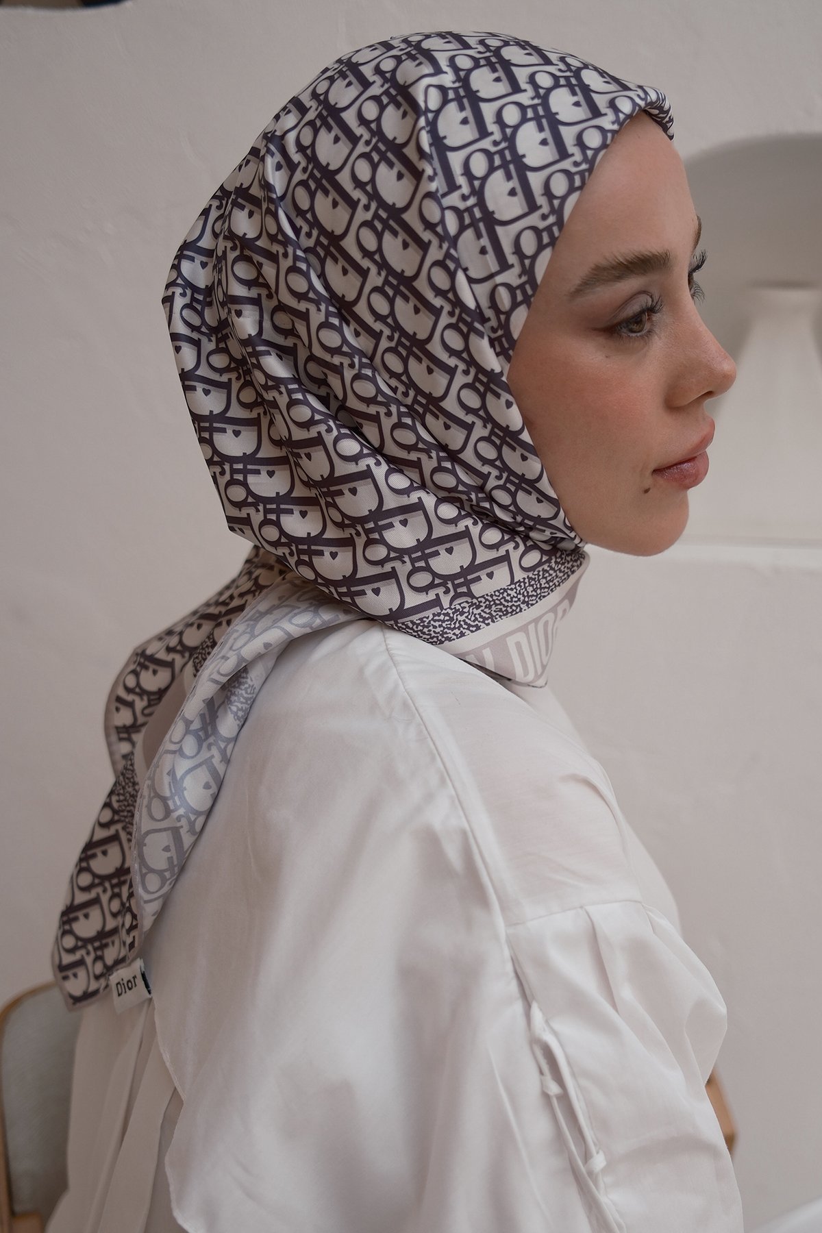 Twill İthal Eşarp - Gri