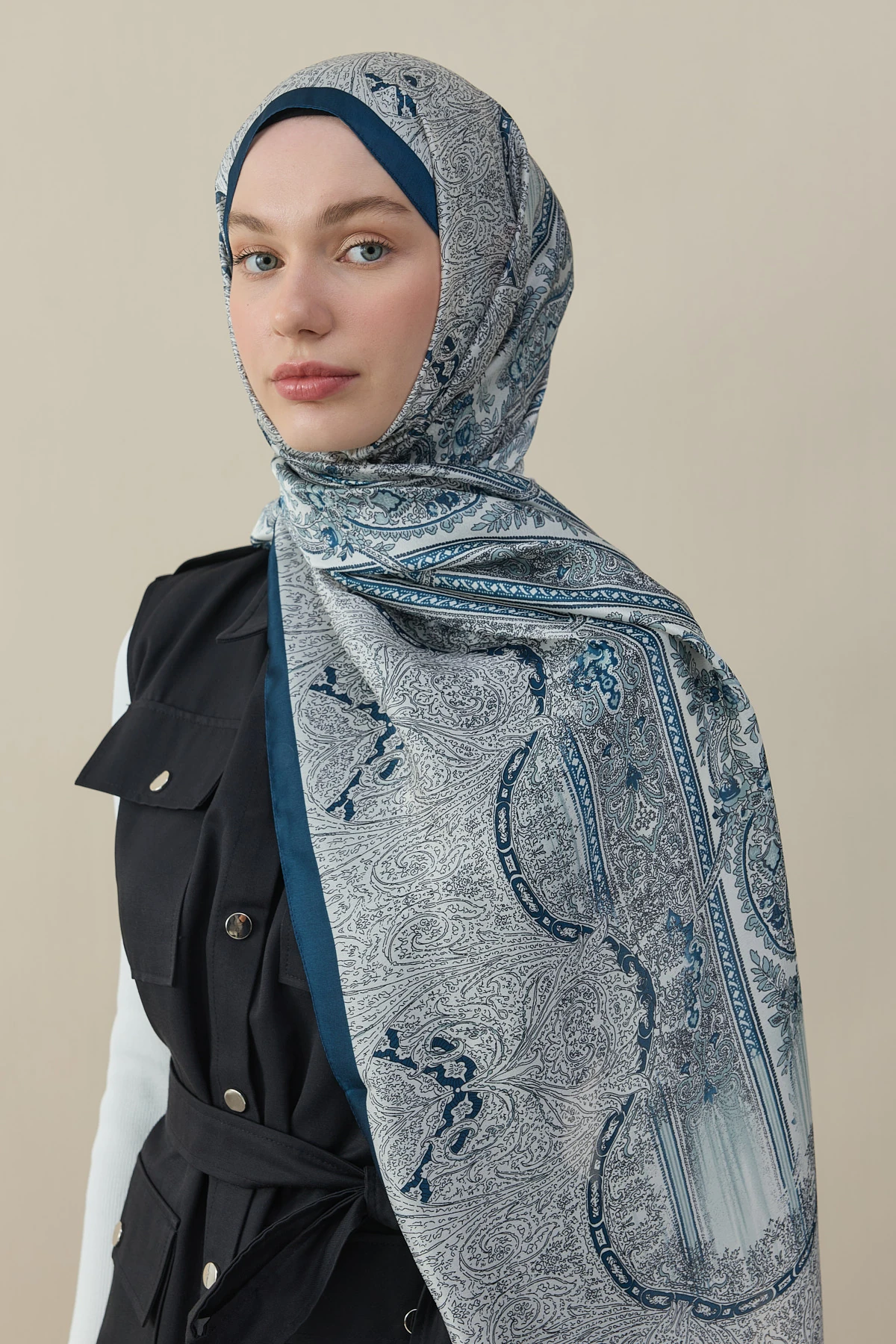 Etnik Desen Vual İpek Şal