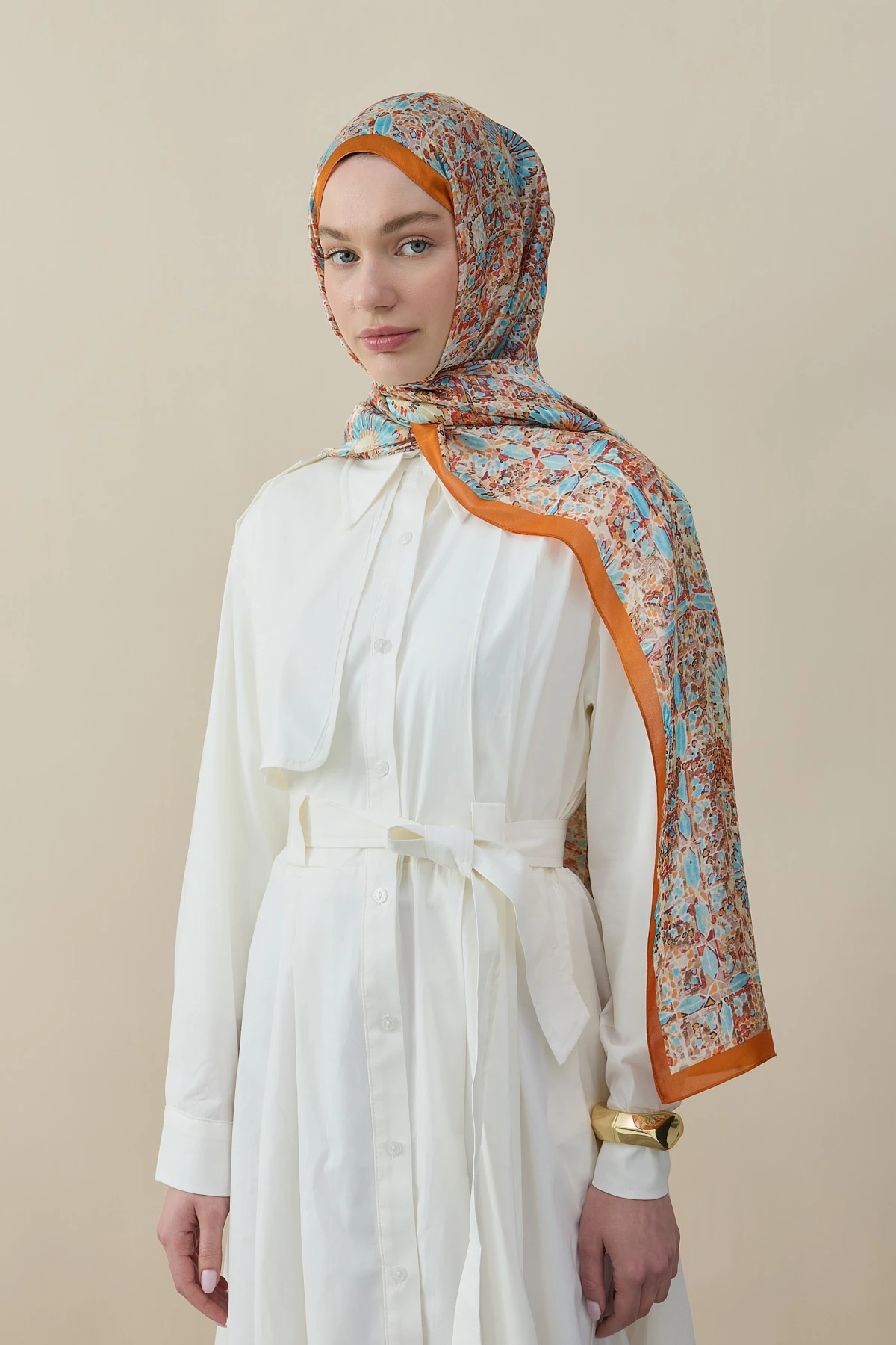 Terra Mosaic Vual İpek Şal